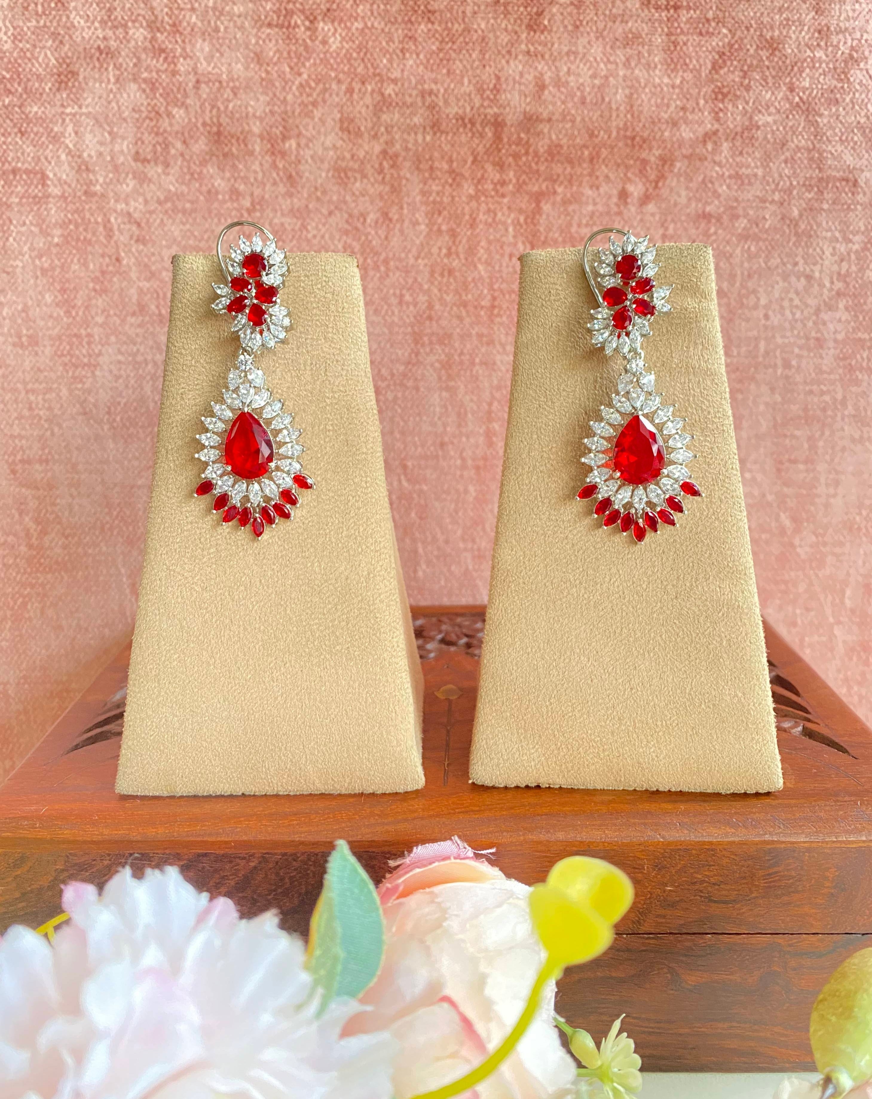 Silver Plated Diamond Earring