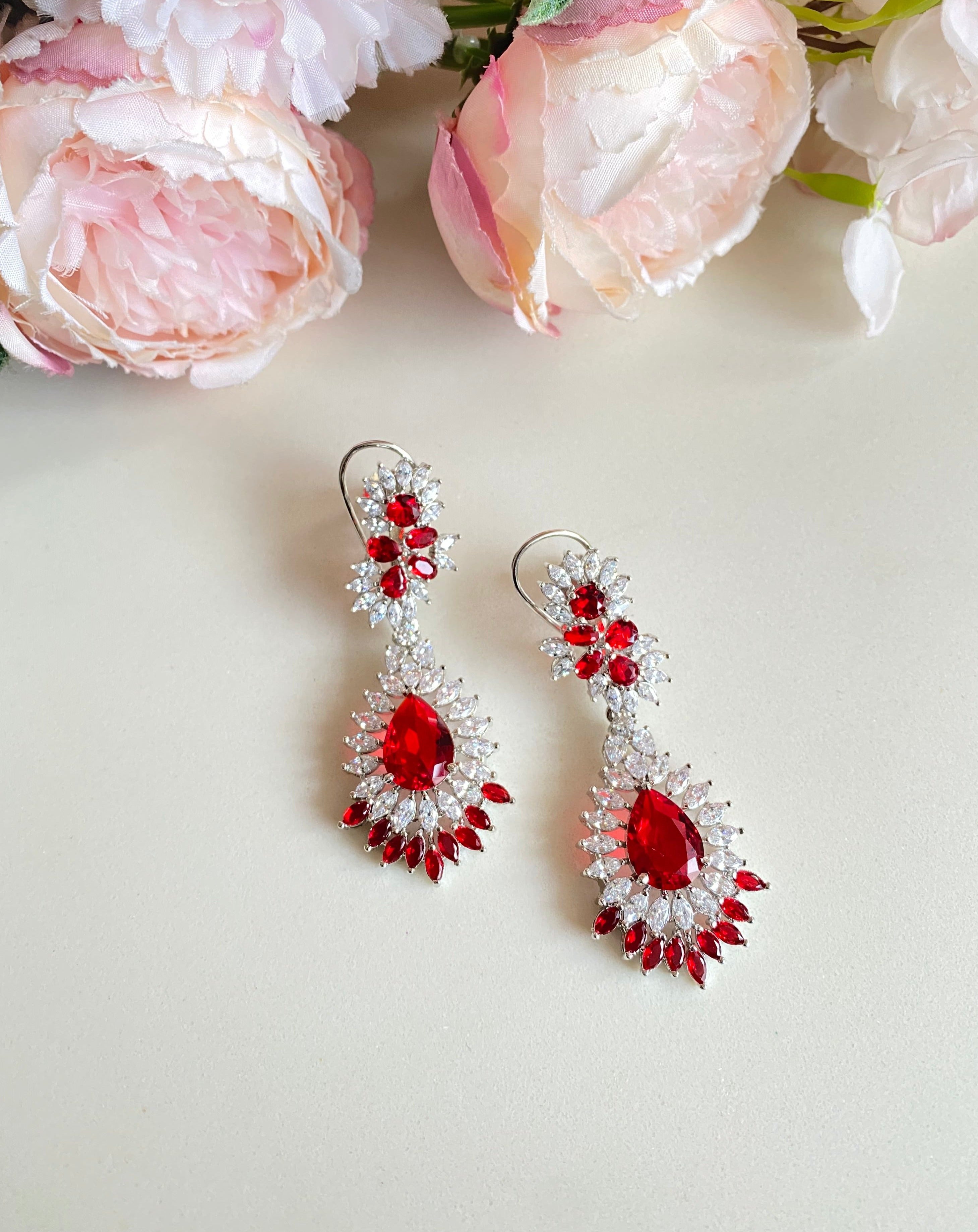 Silver Plated Diamond Earring