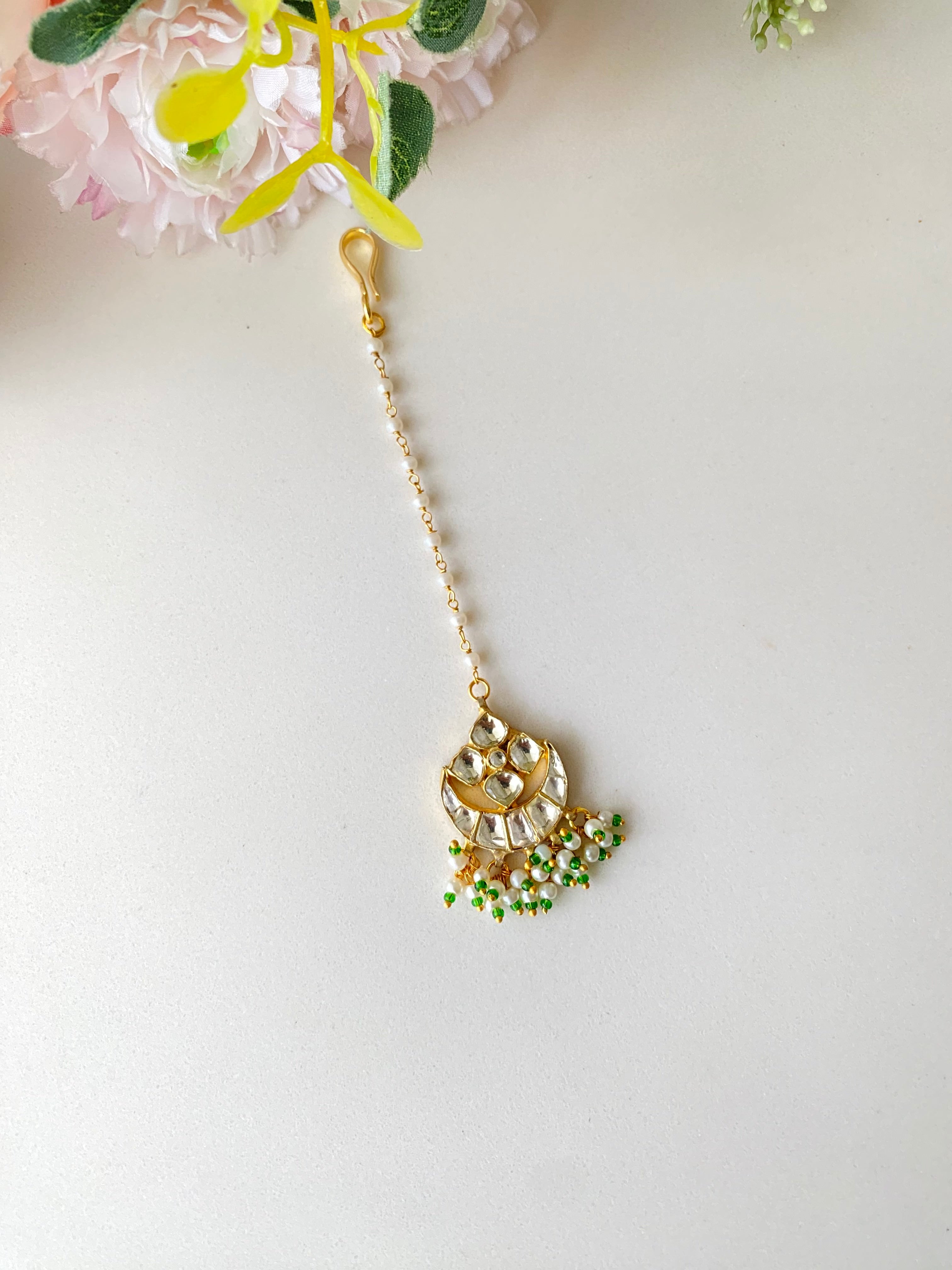 Gold Plated Kundan Tikka