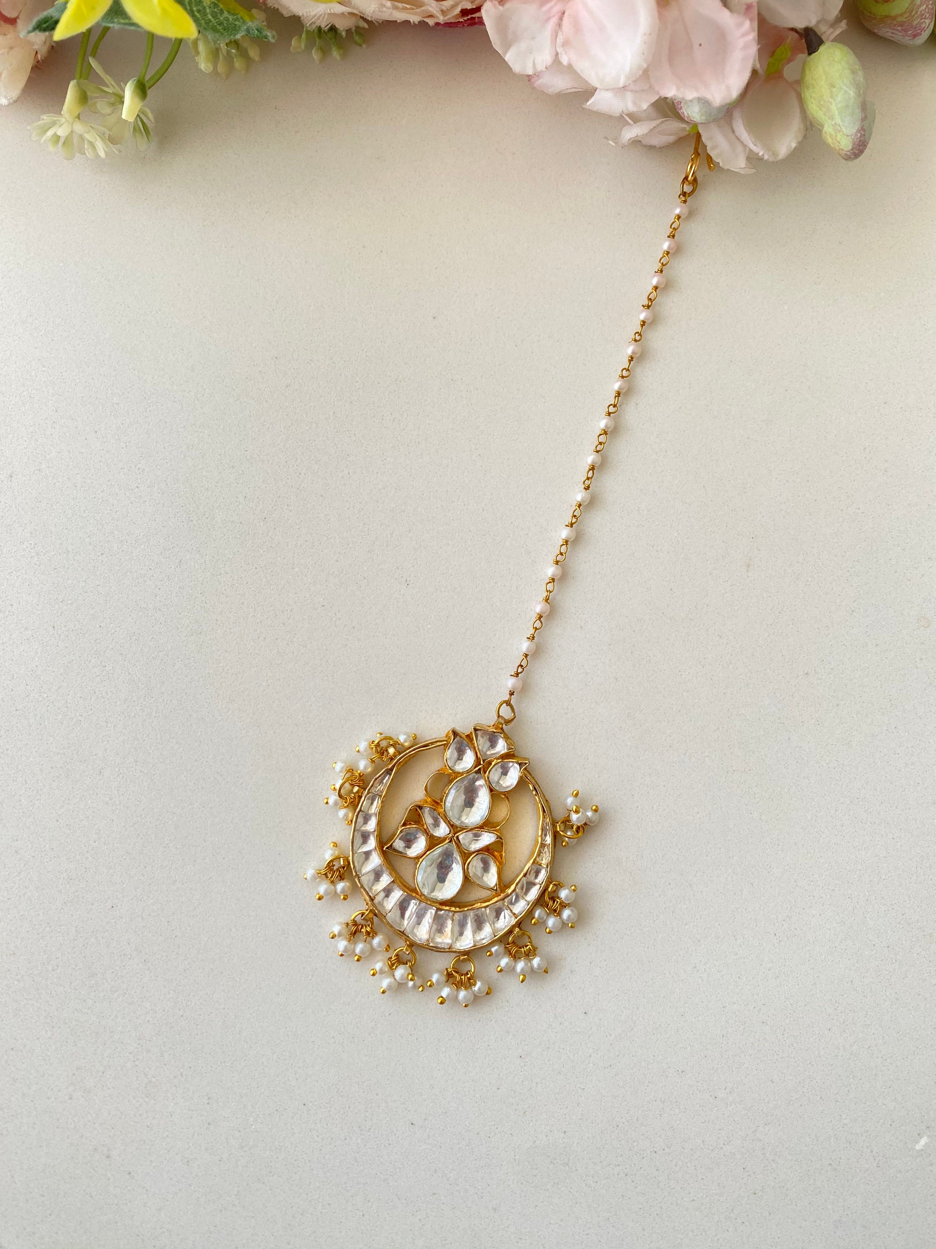 Gold Plated Kundan Tikka