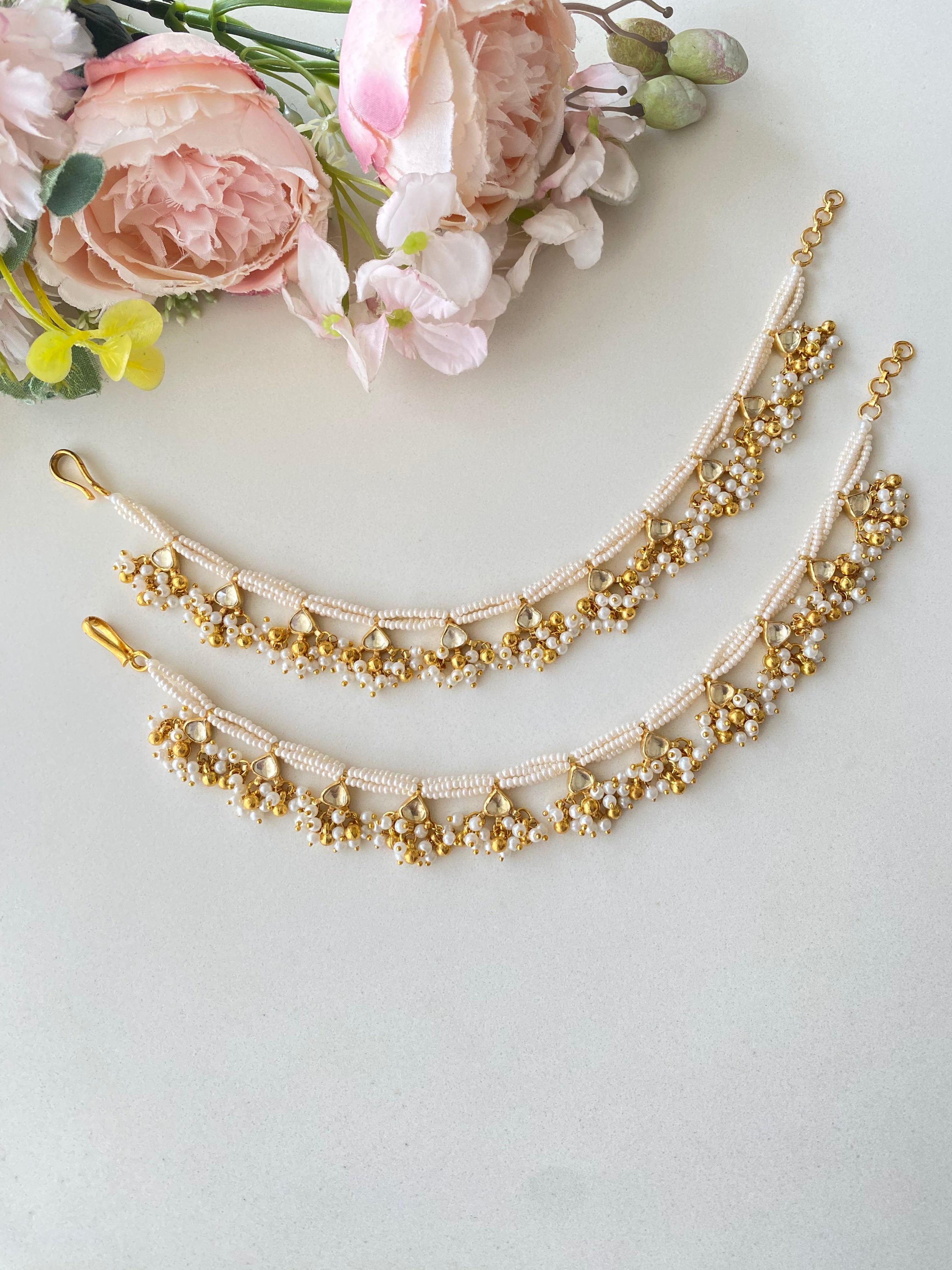Gold plated Kundan Payal