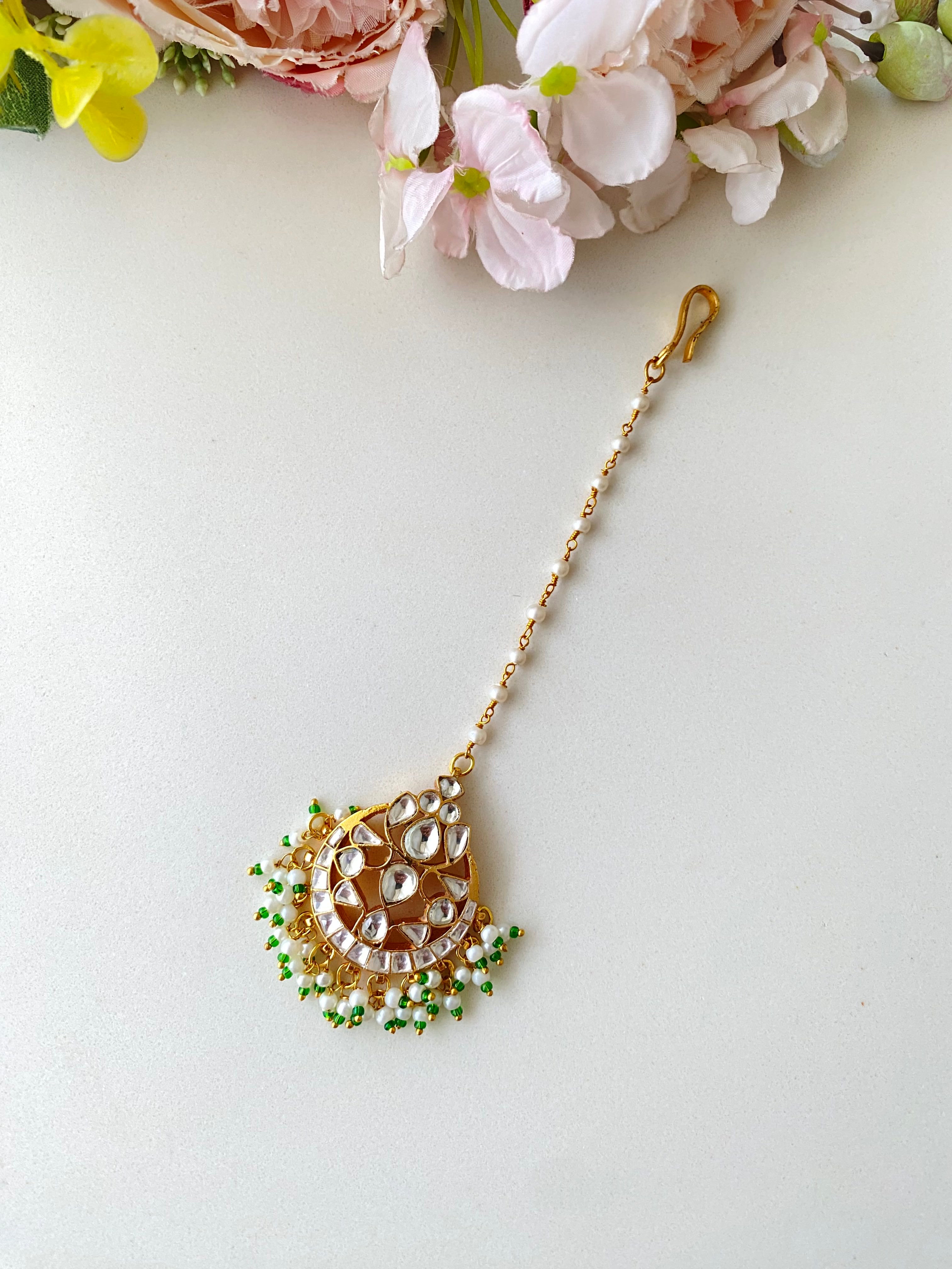 Gold Plated Kundan Tikka
