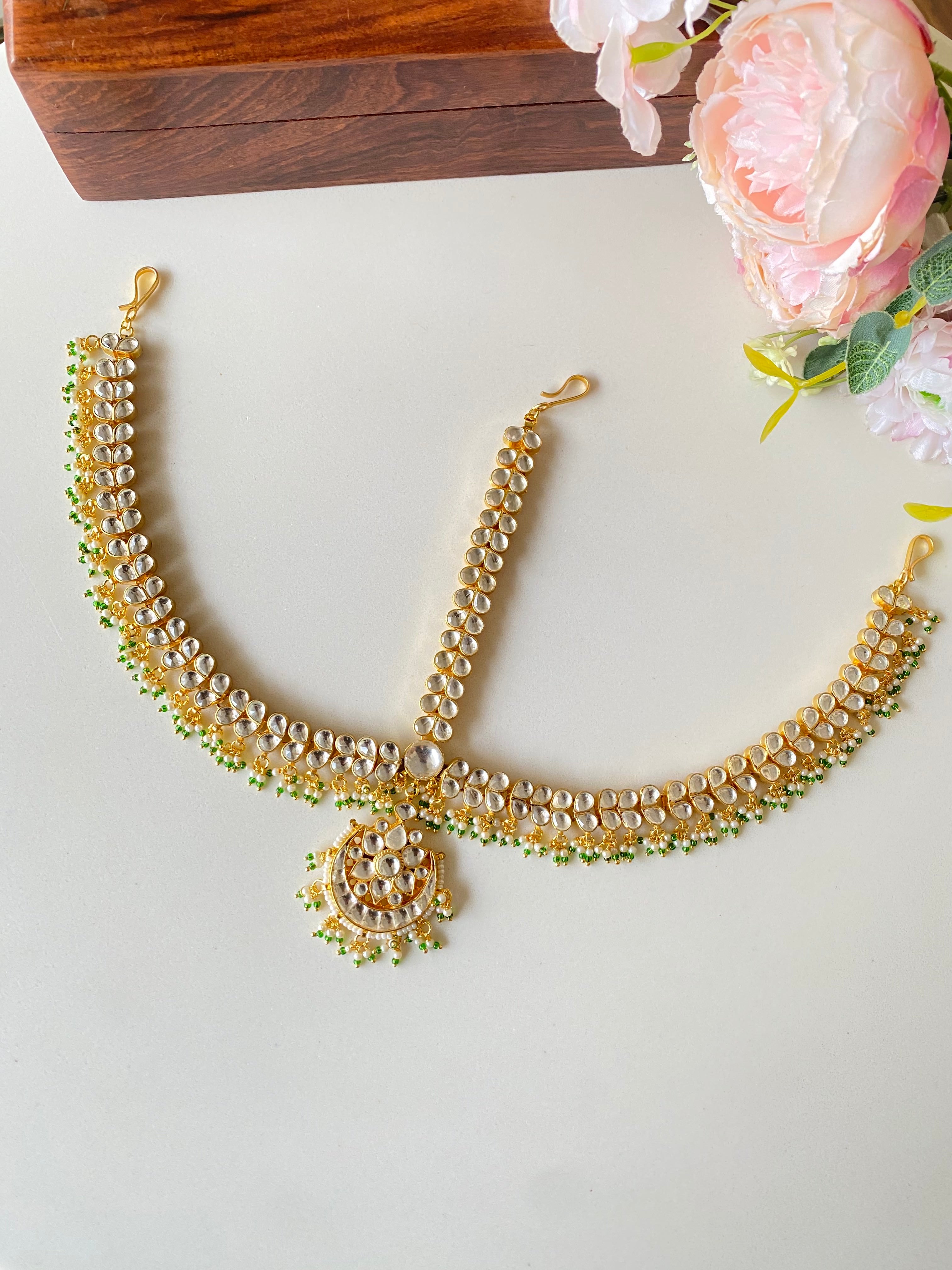 Gold Plated Kundan Mathapatti