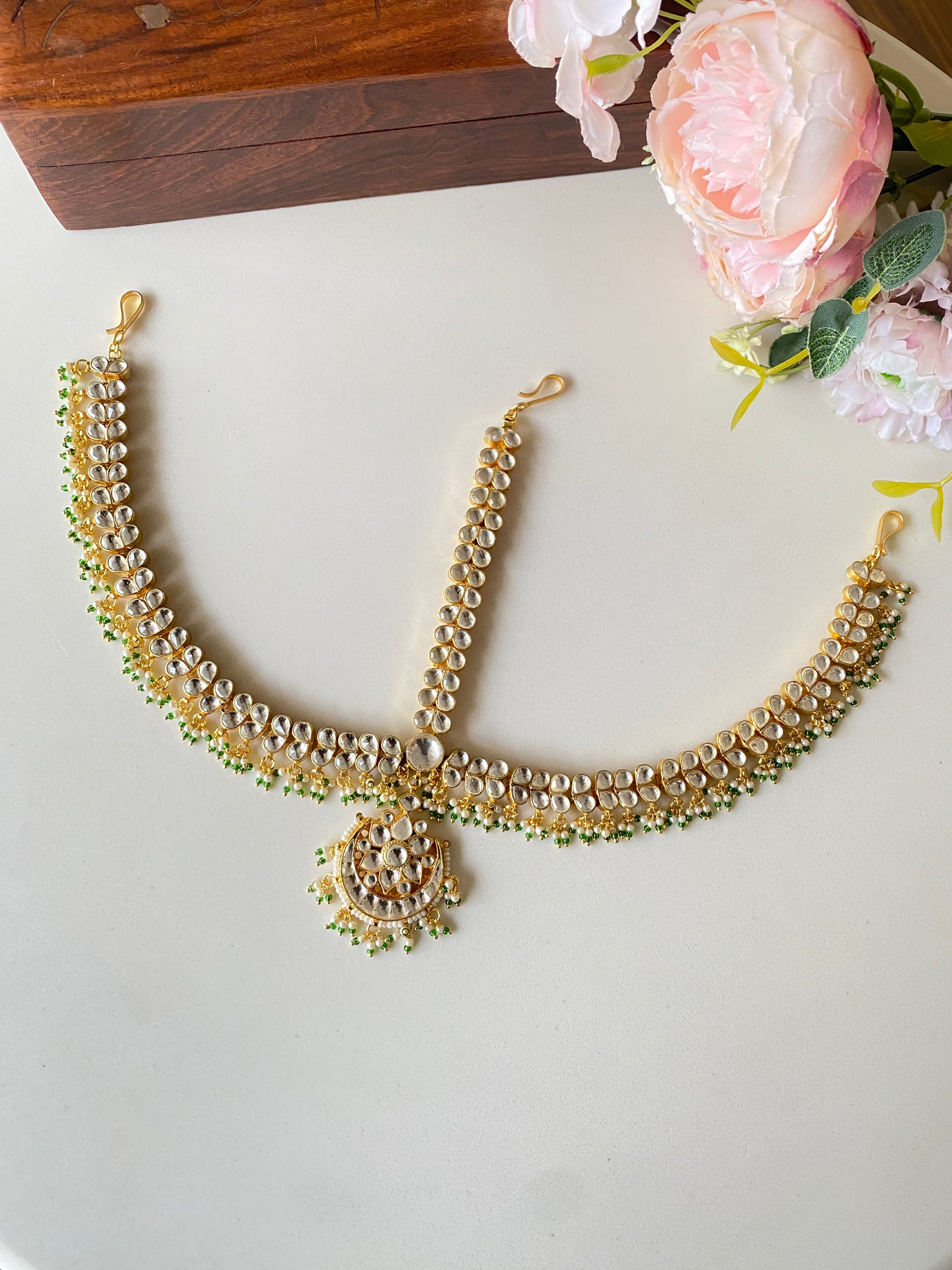 Gold Plated Kundan Mathapatti