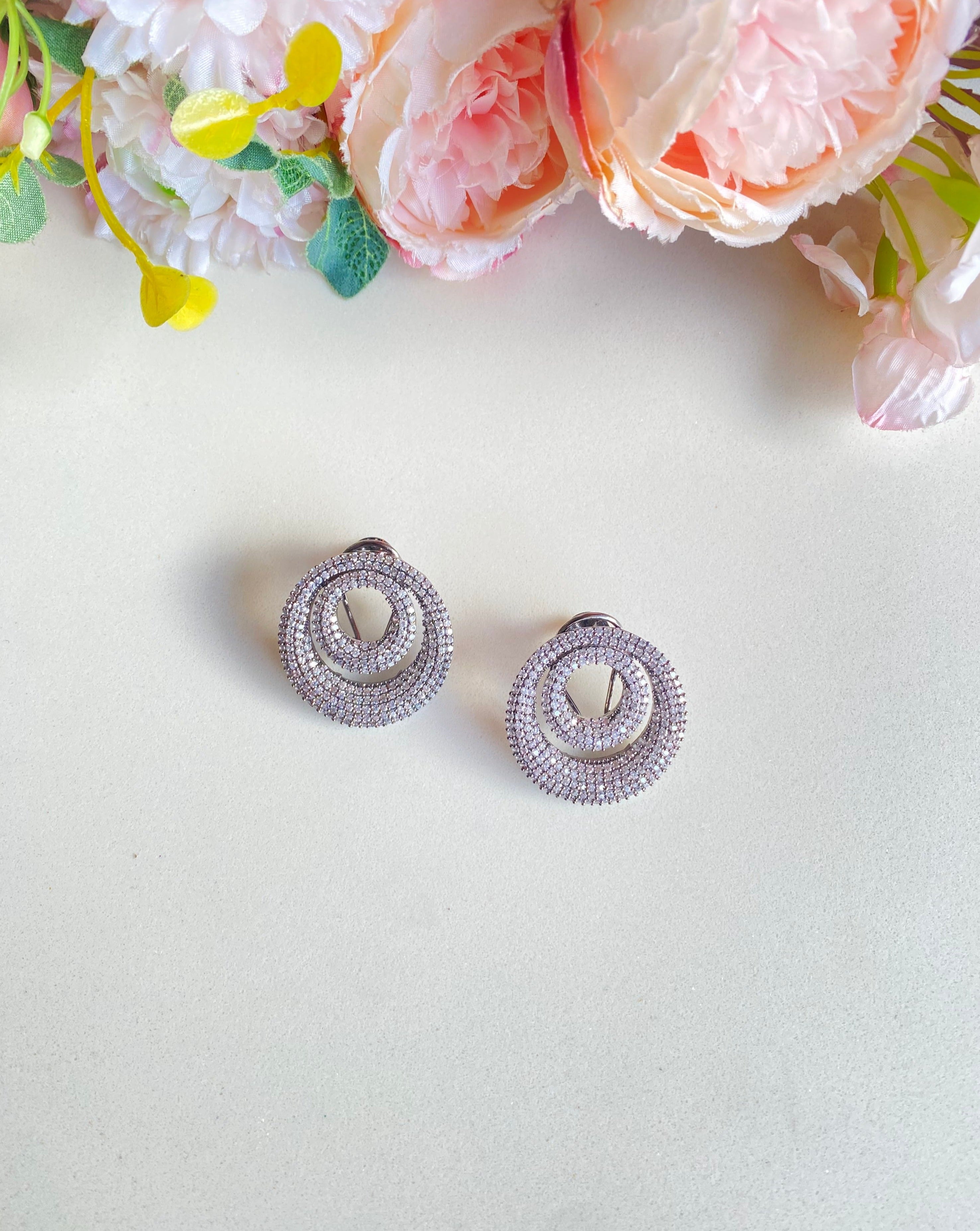 Silver Plated Swarovski Earrings