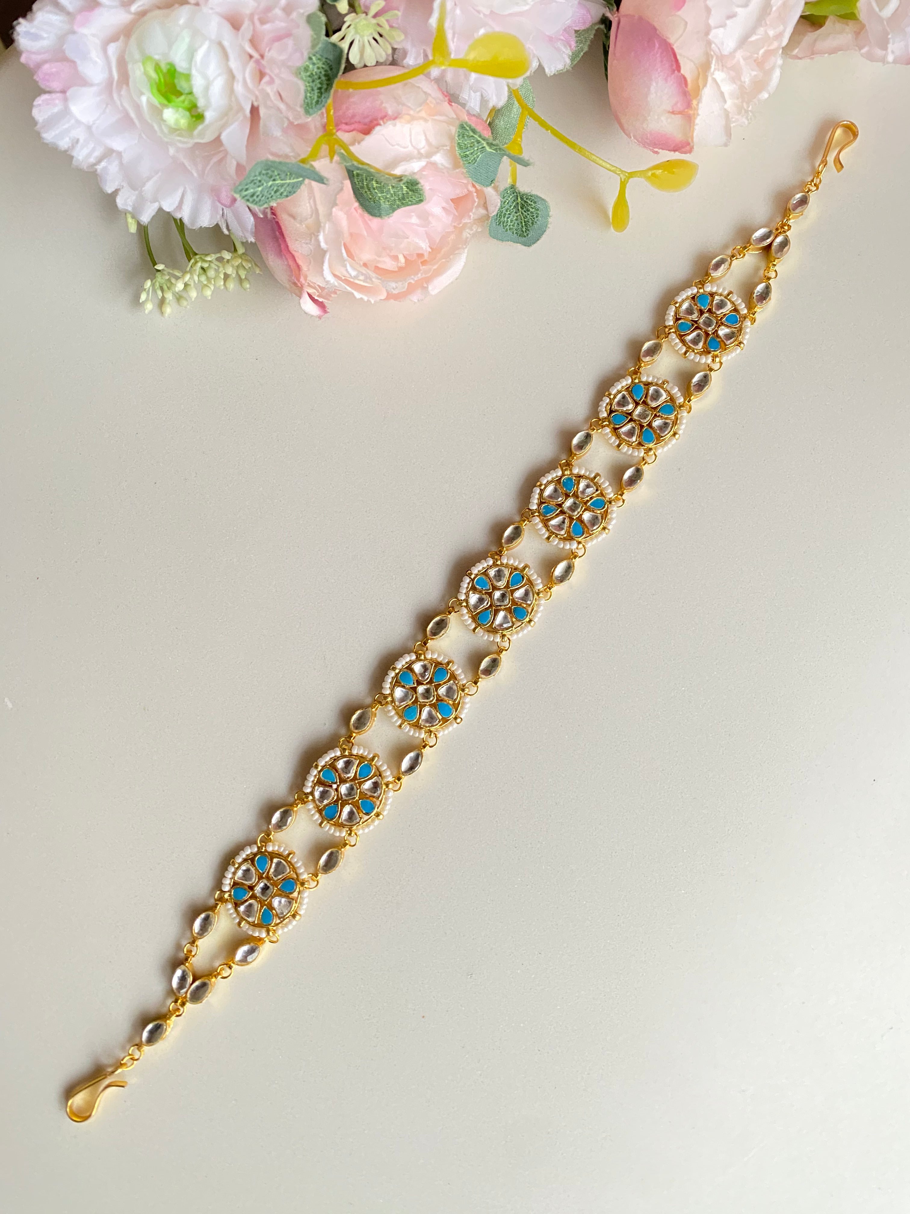 Gold Plated Kundan Sheeshphool