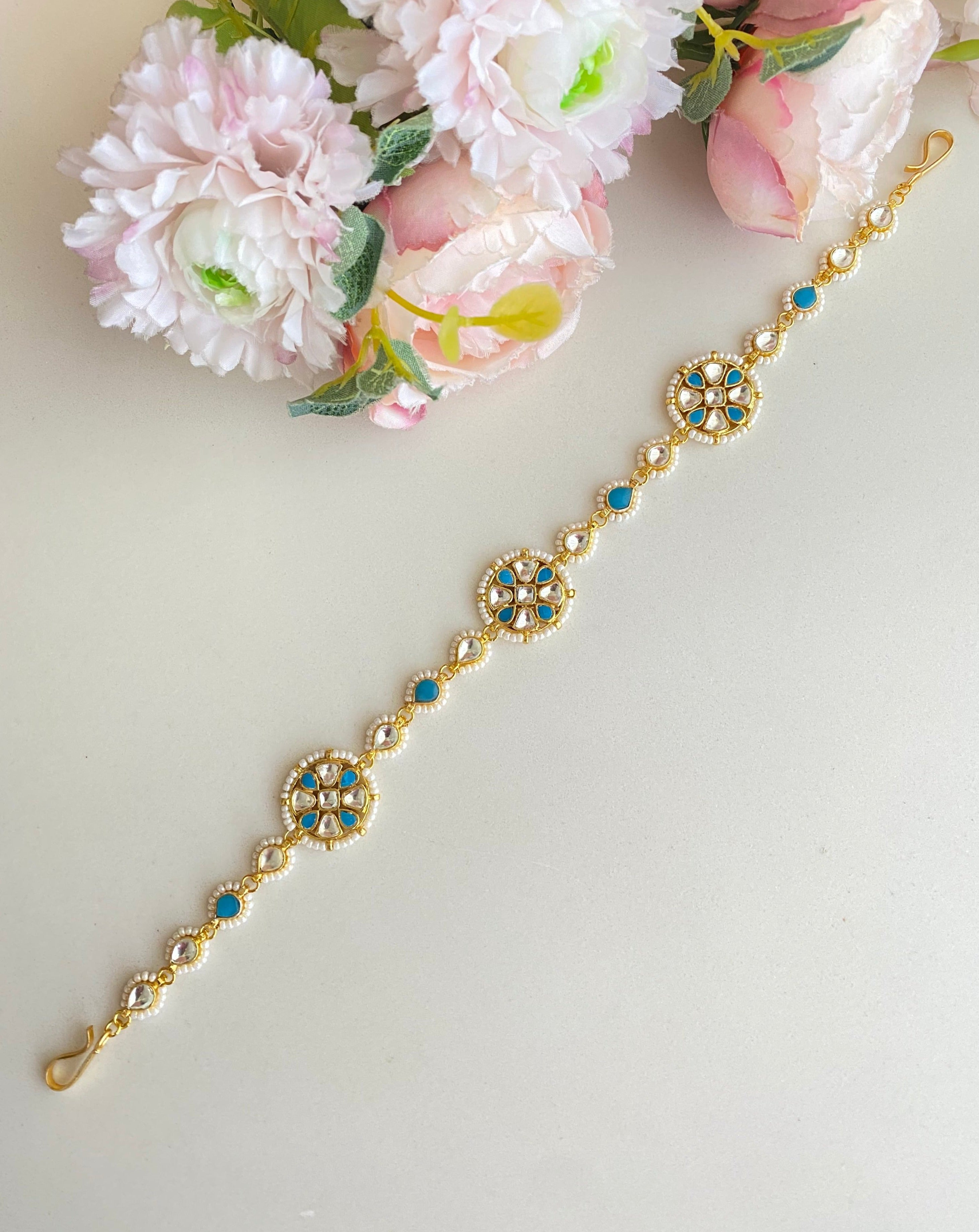 Gold plated Kundan Sheeshphool
