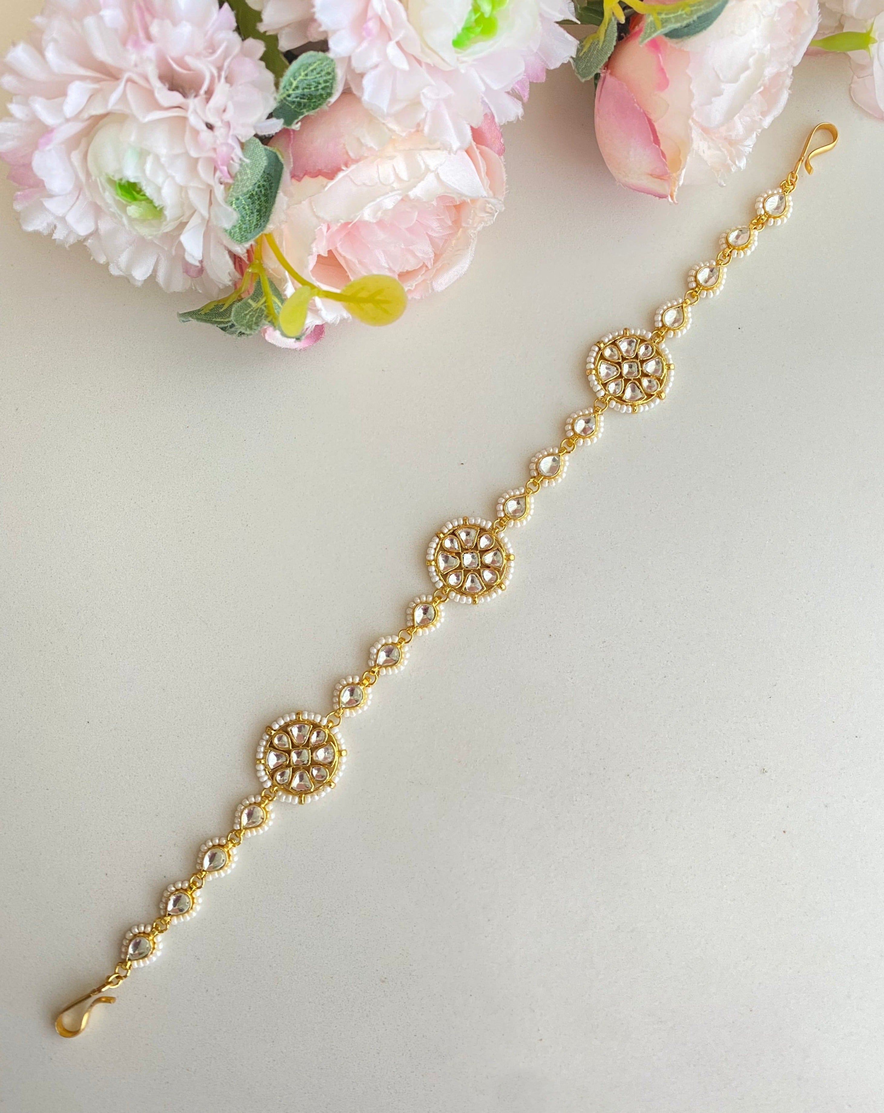 Gold plated Kundan Sheeshphool