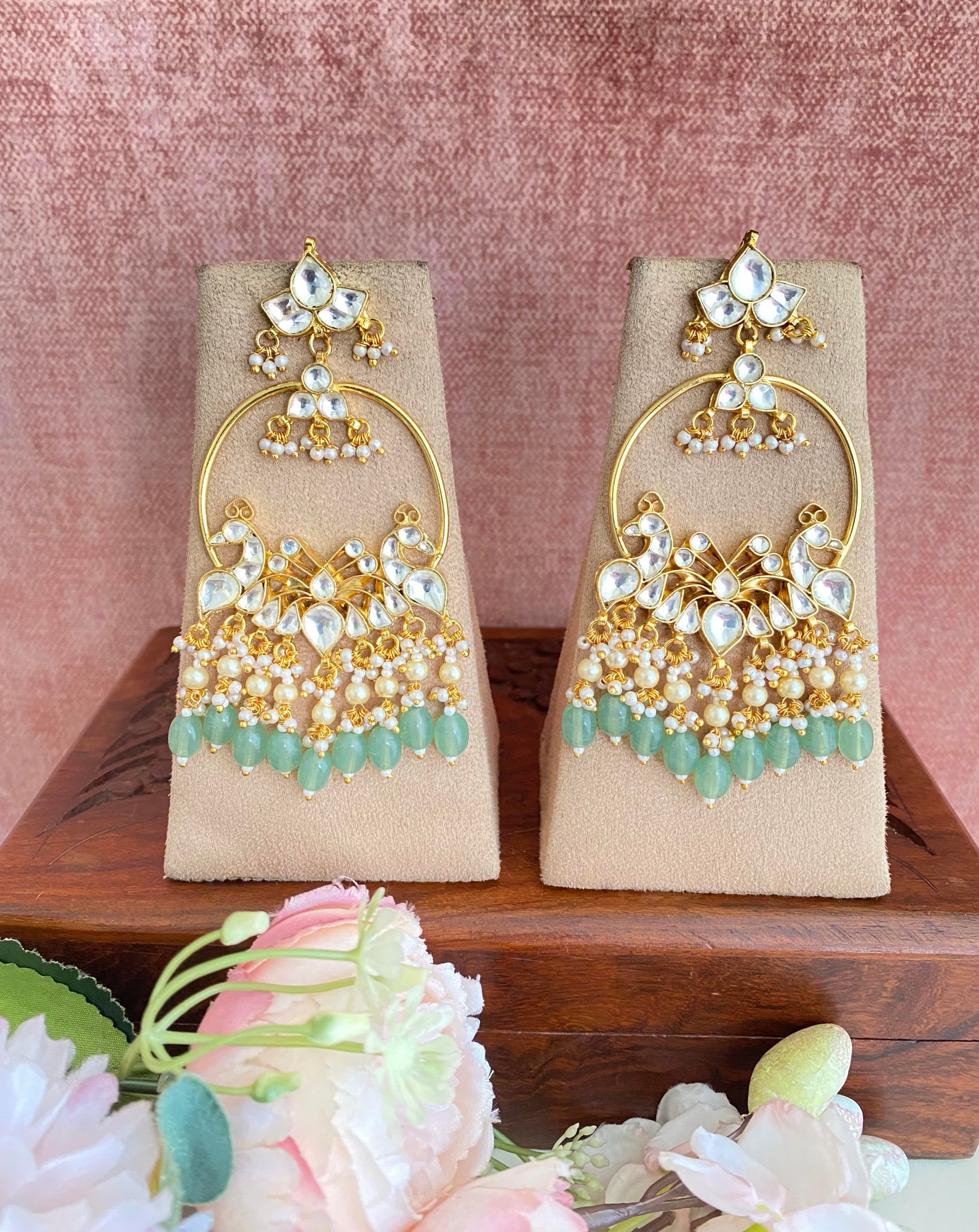 Gold Plated Kundan Long Earring