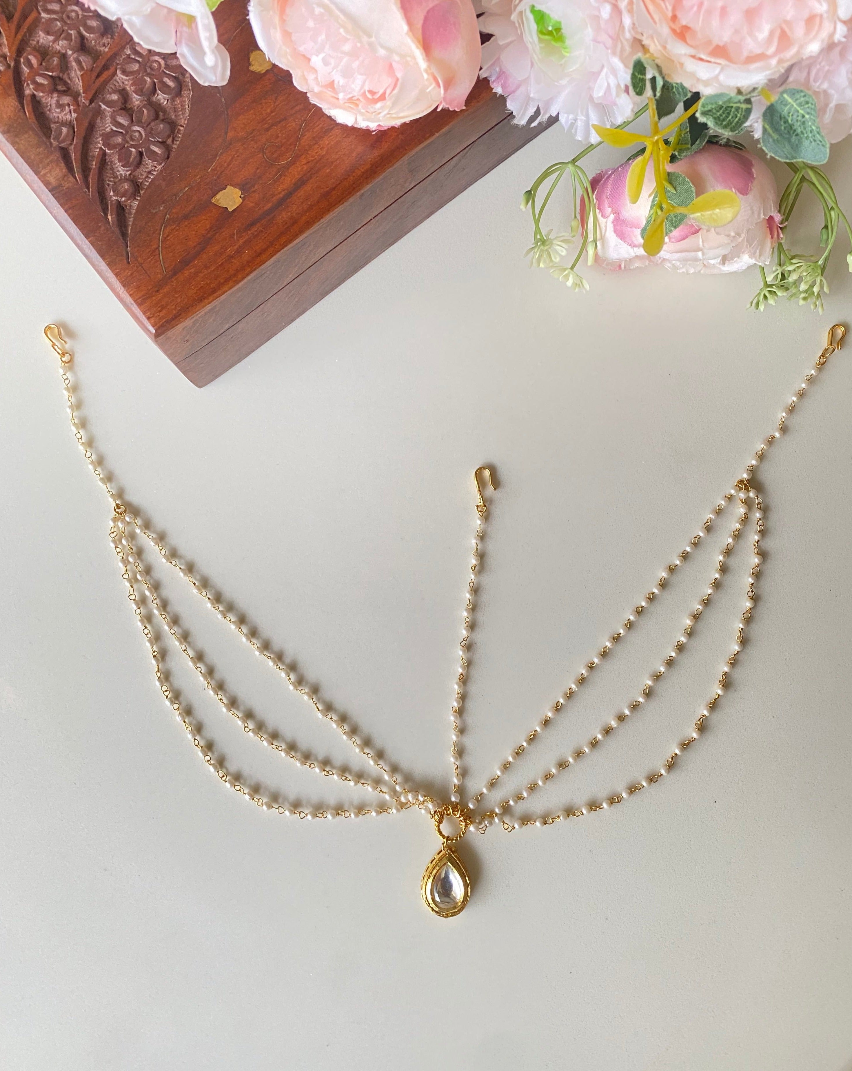 Gold Plated Kundan Mathapatti