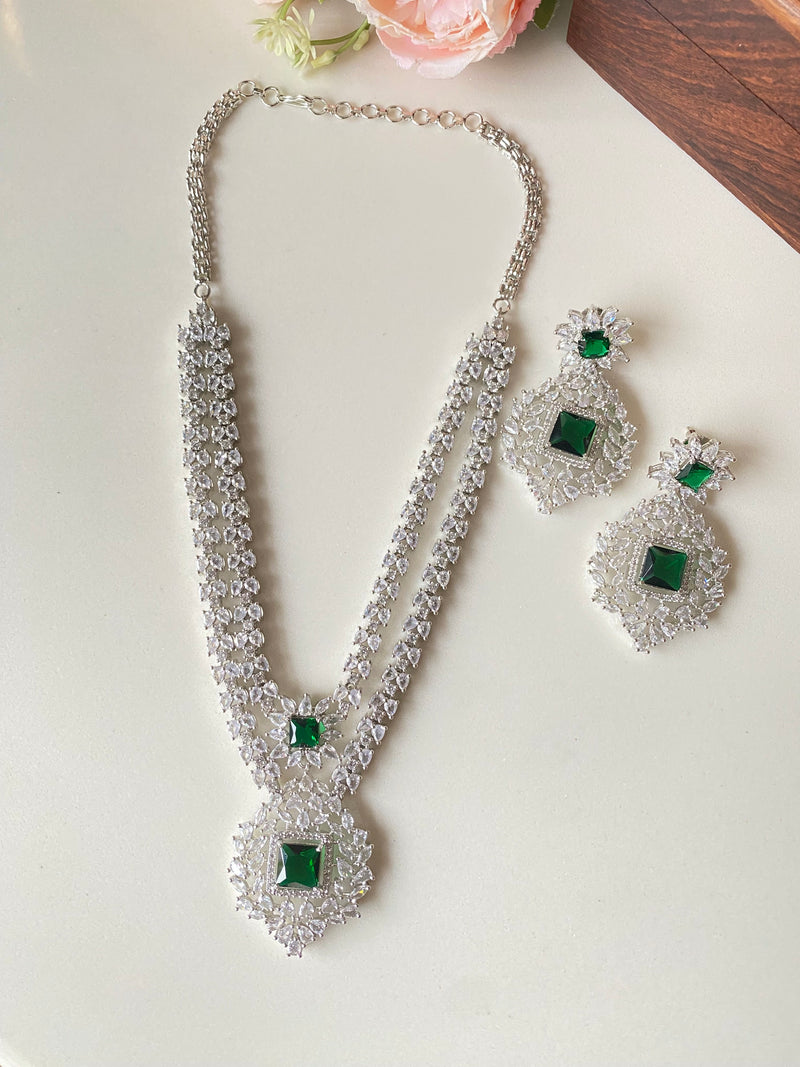 Bridal long diamond necklace Clearance