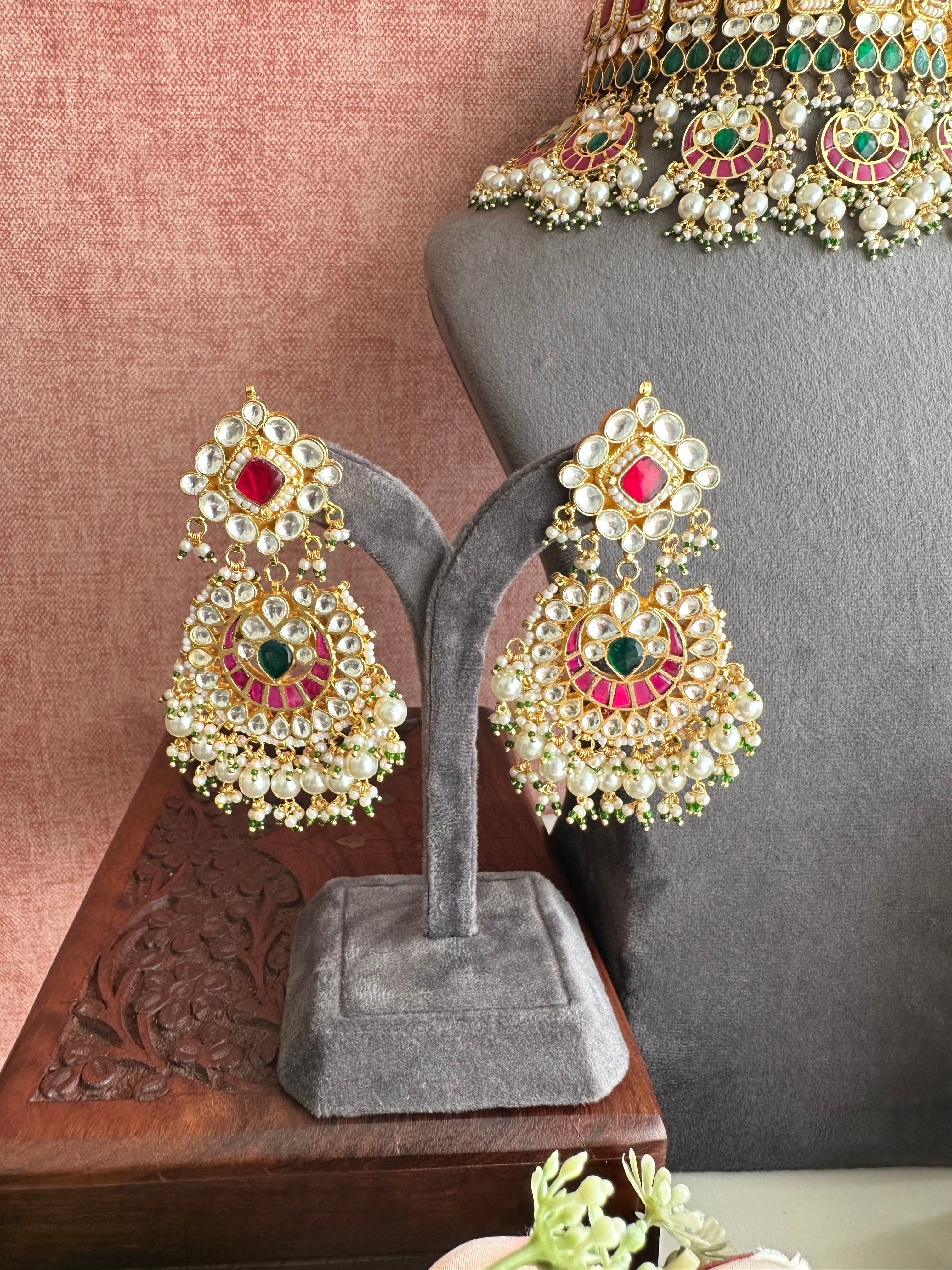 Kundan Bridal Choker set in pearl
