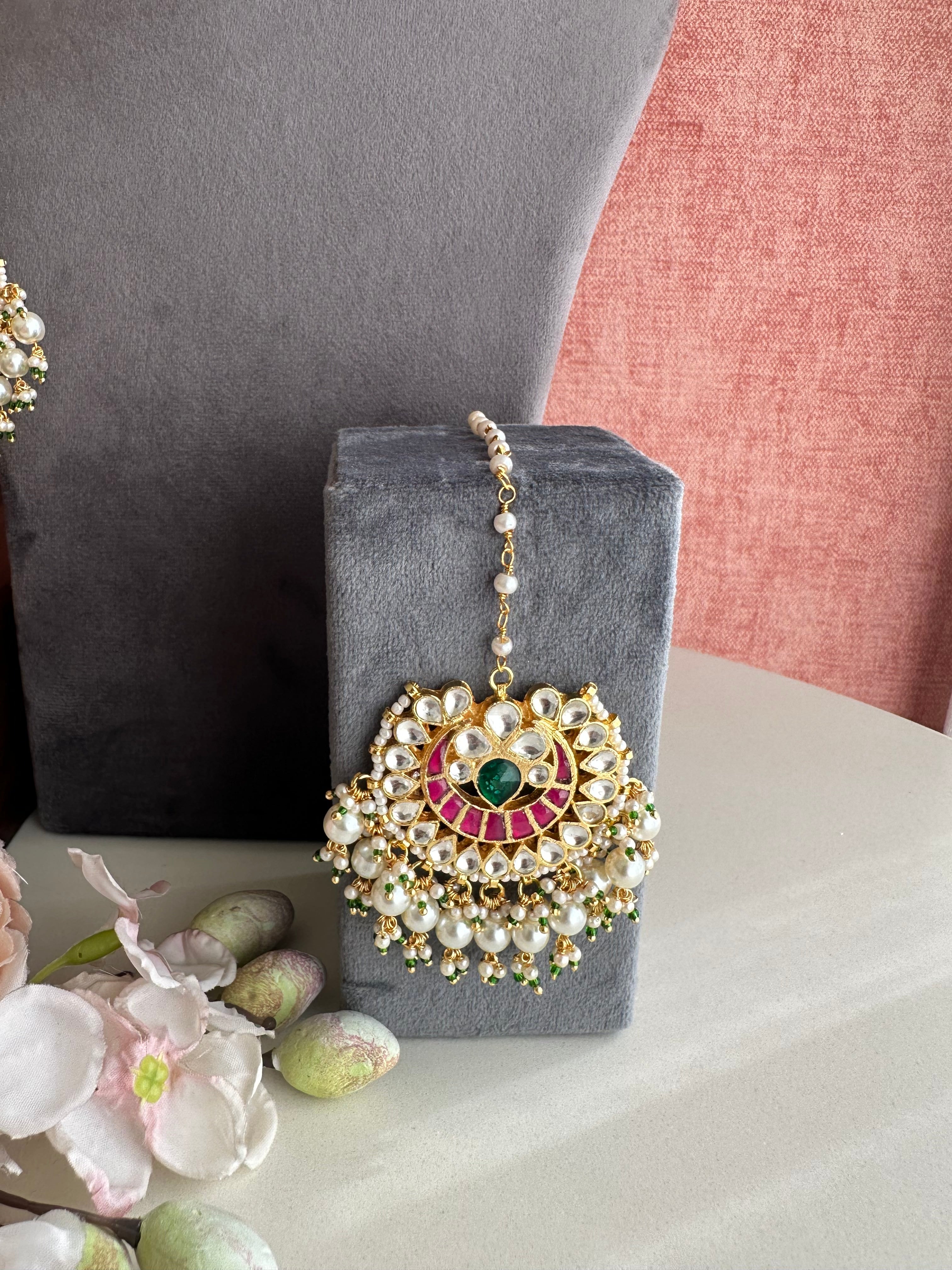 Kundan Bridal Choker set in pearl