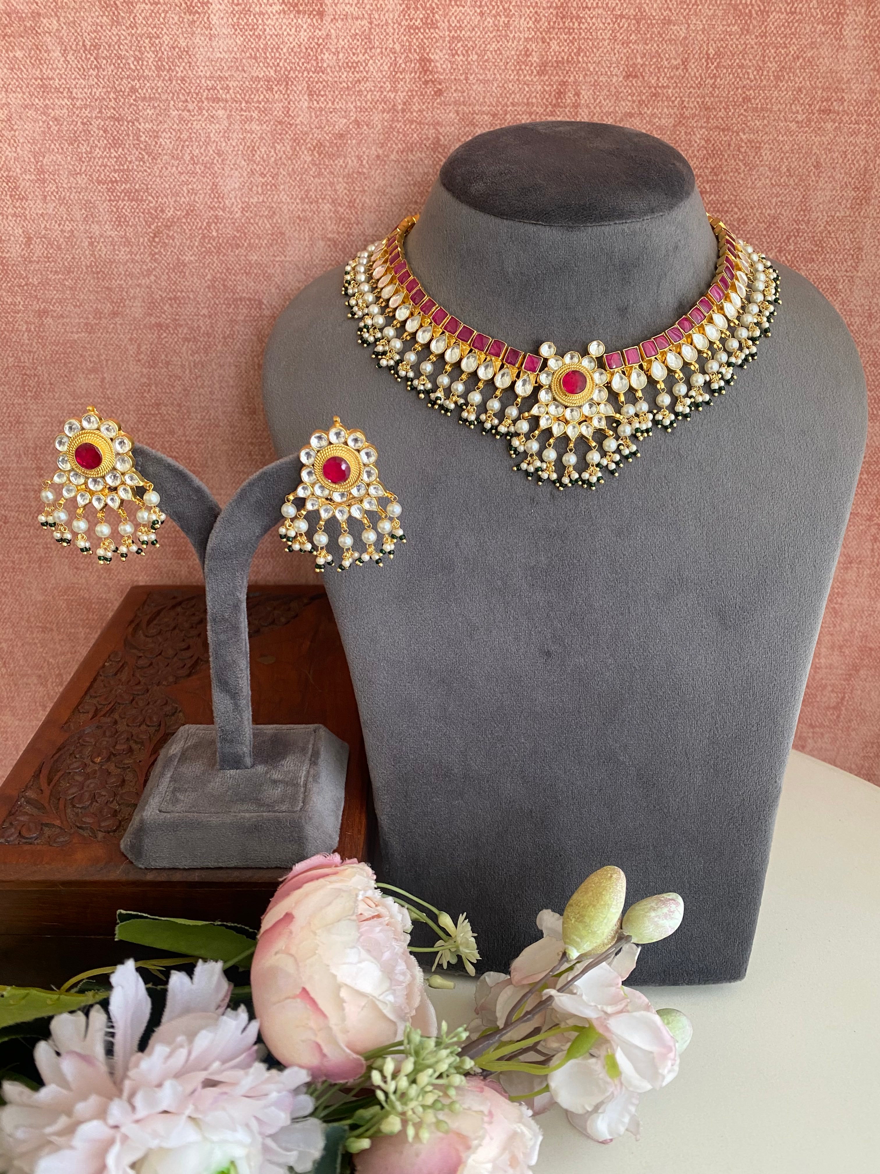 Kundan Gold plated Necklace set