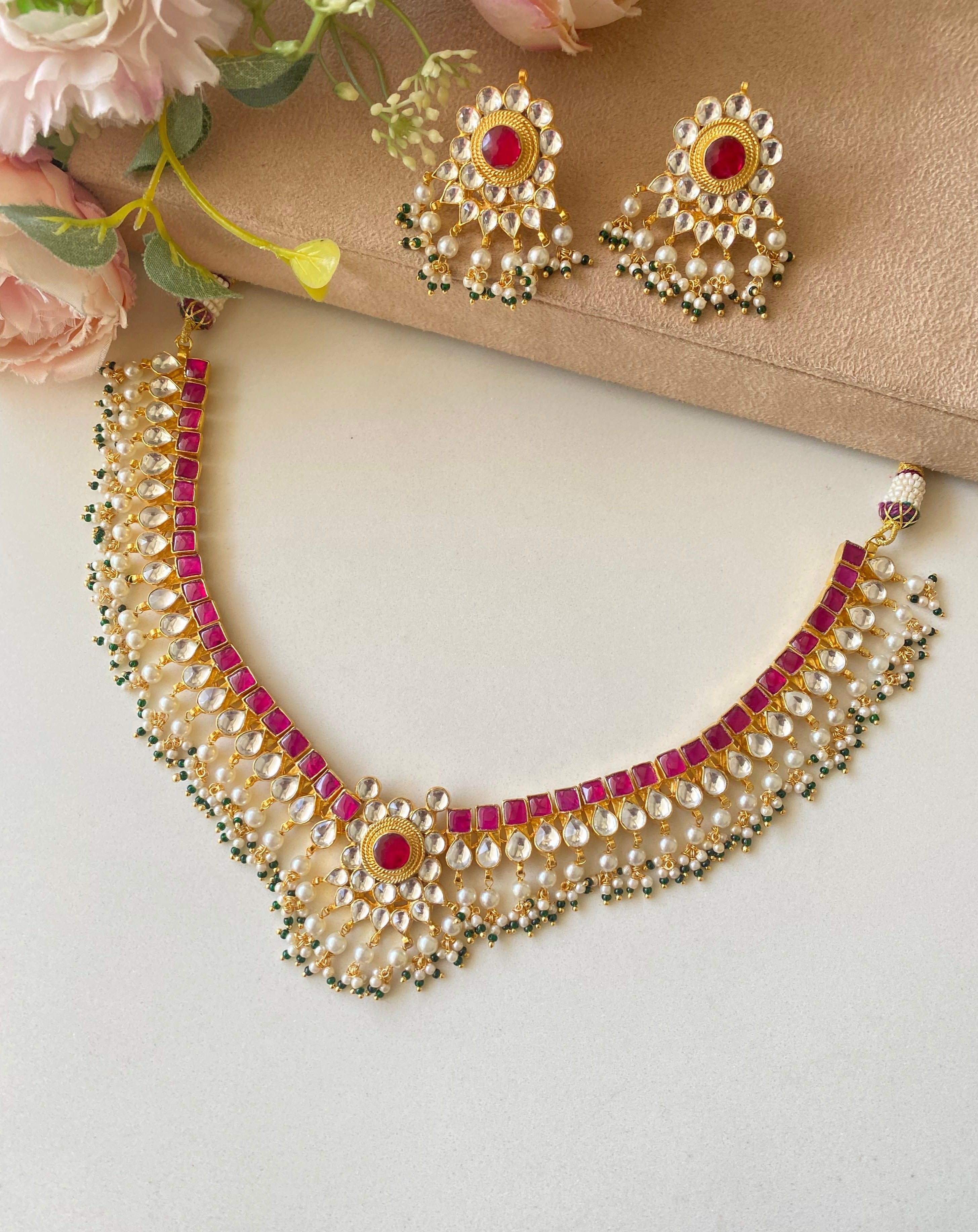Kundan Gold plated Necklace set