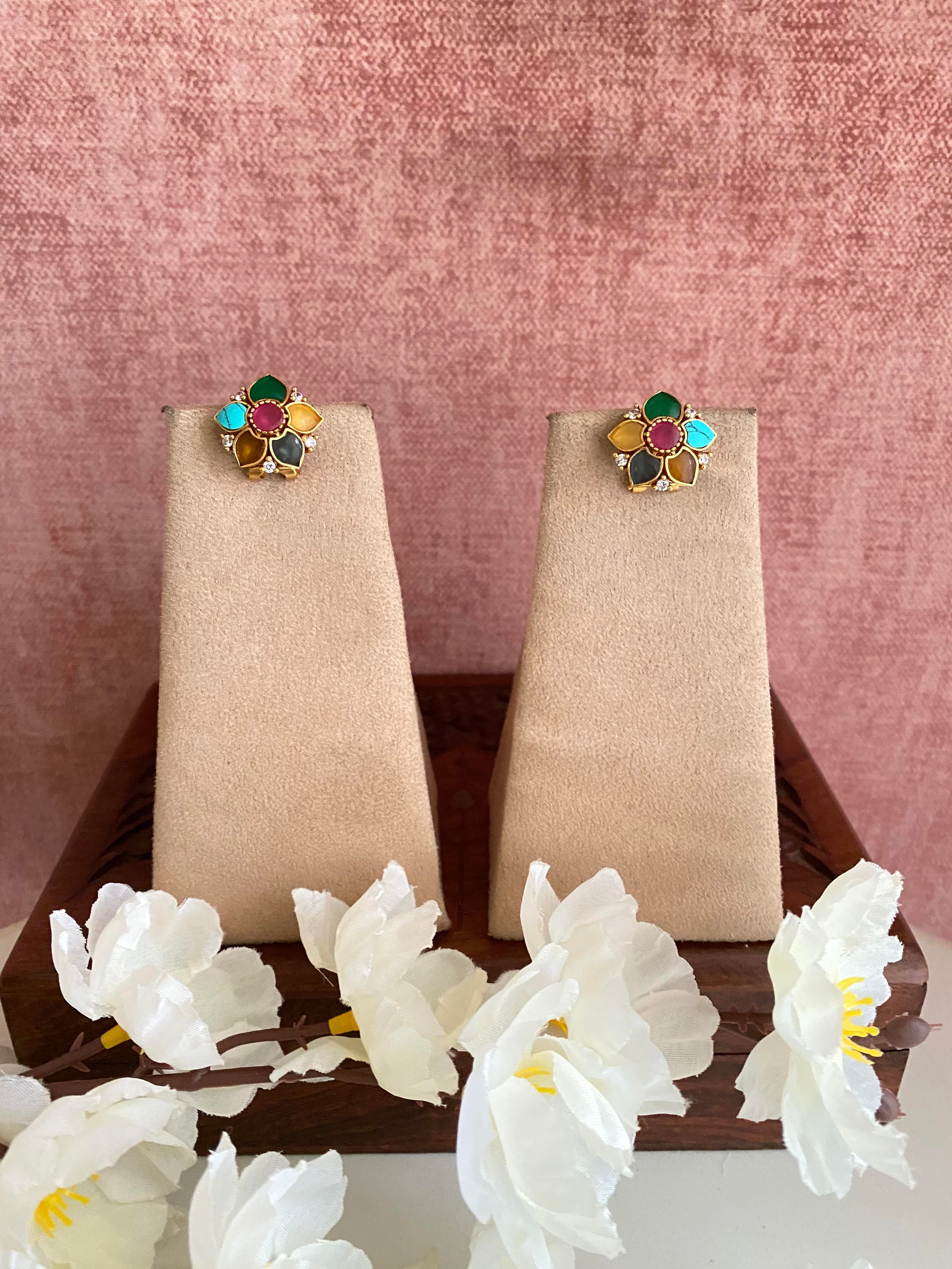 Floral studs