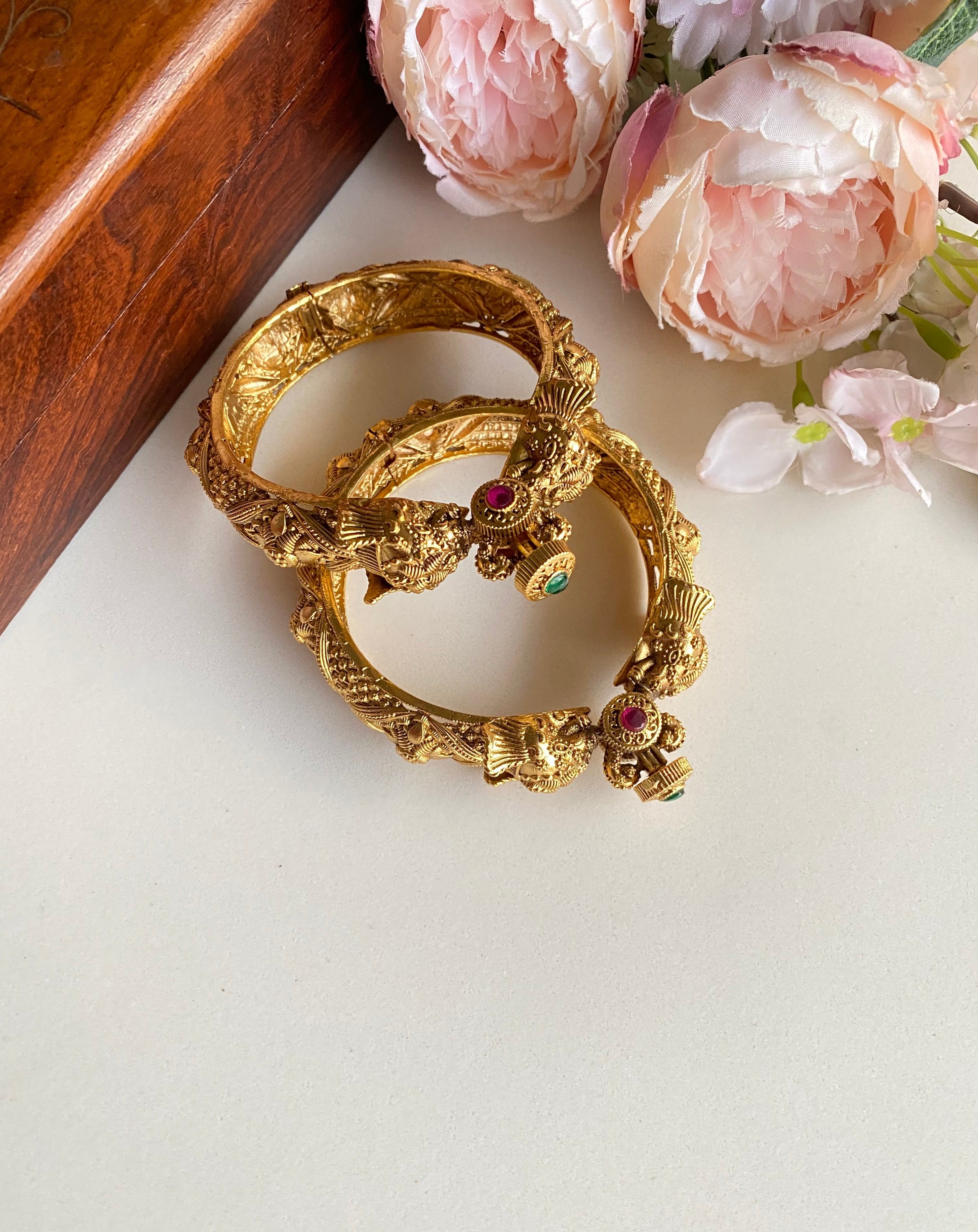 Gold Plated Antique bangles