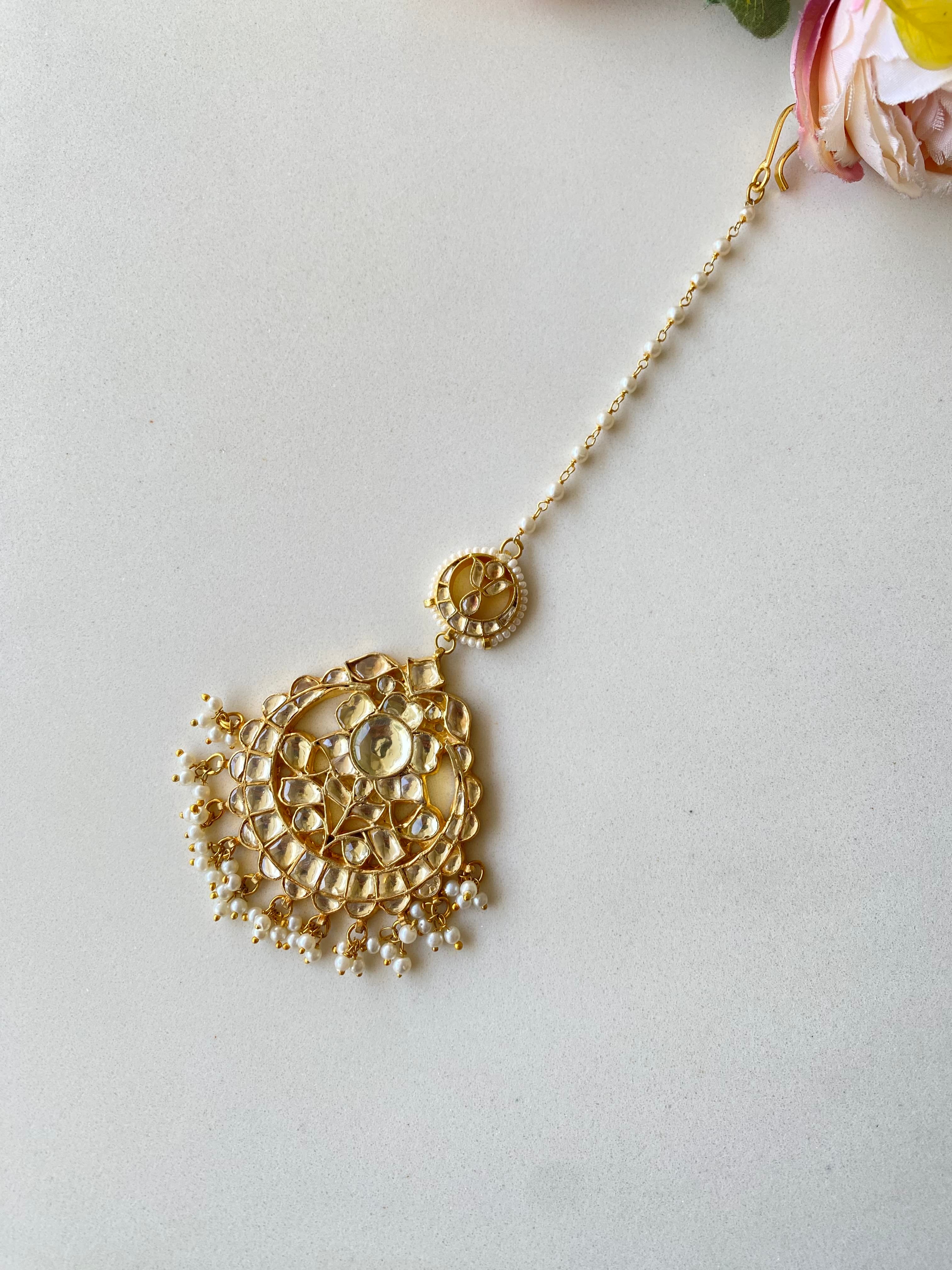 Gold Plated Kundan tikka