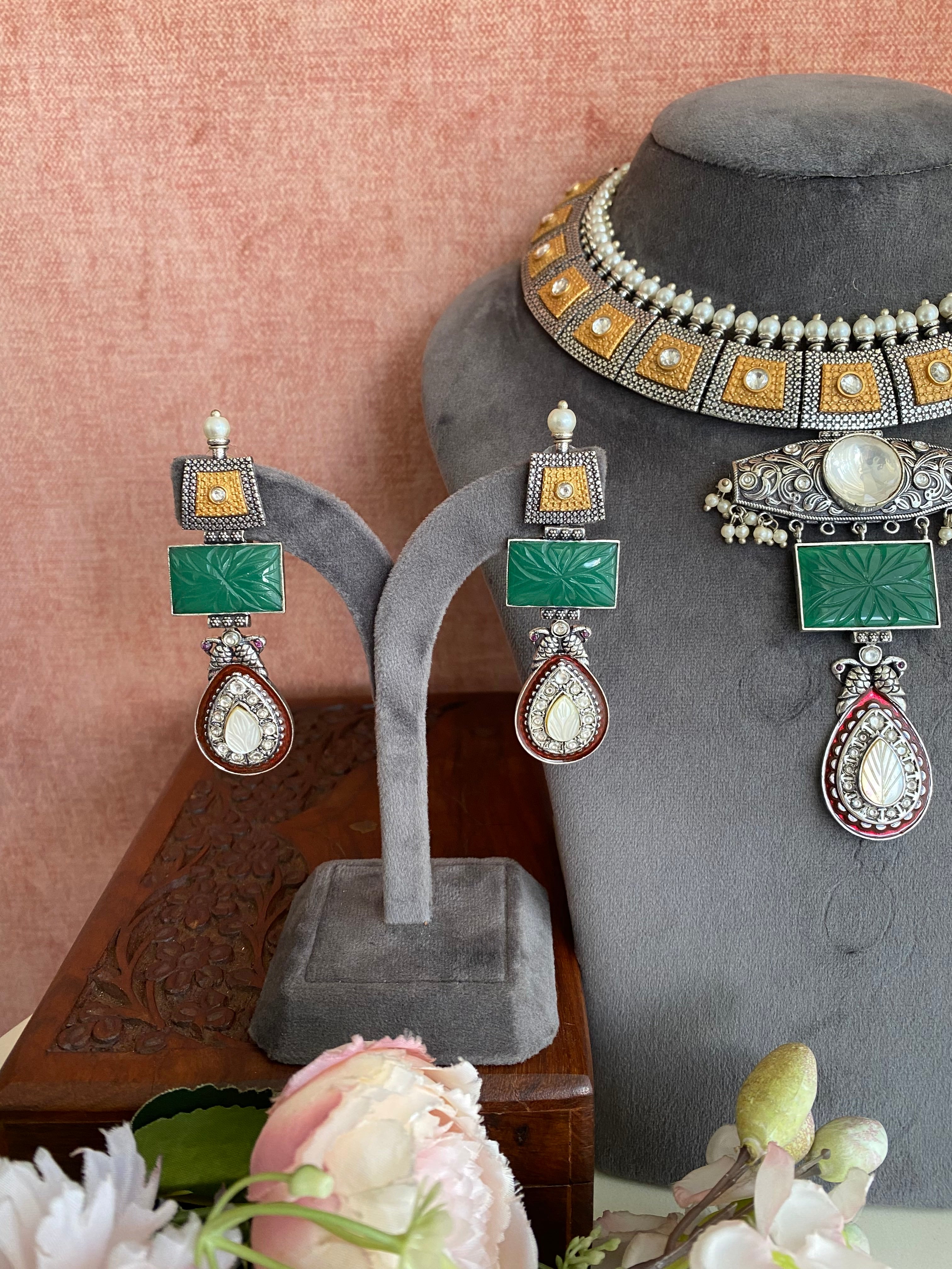 Oxidised necklace set