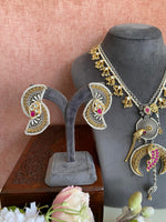 Oxidised necklace set