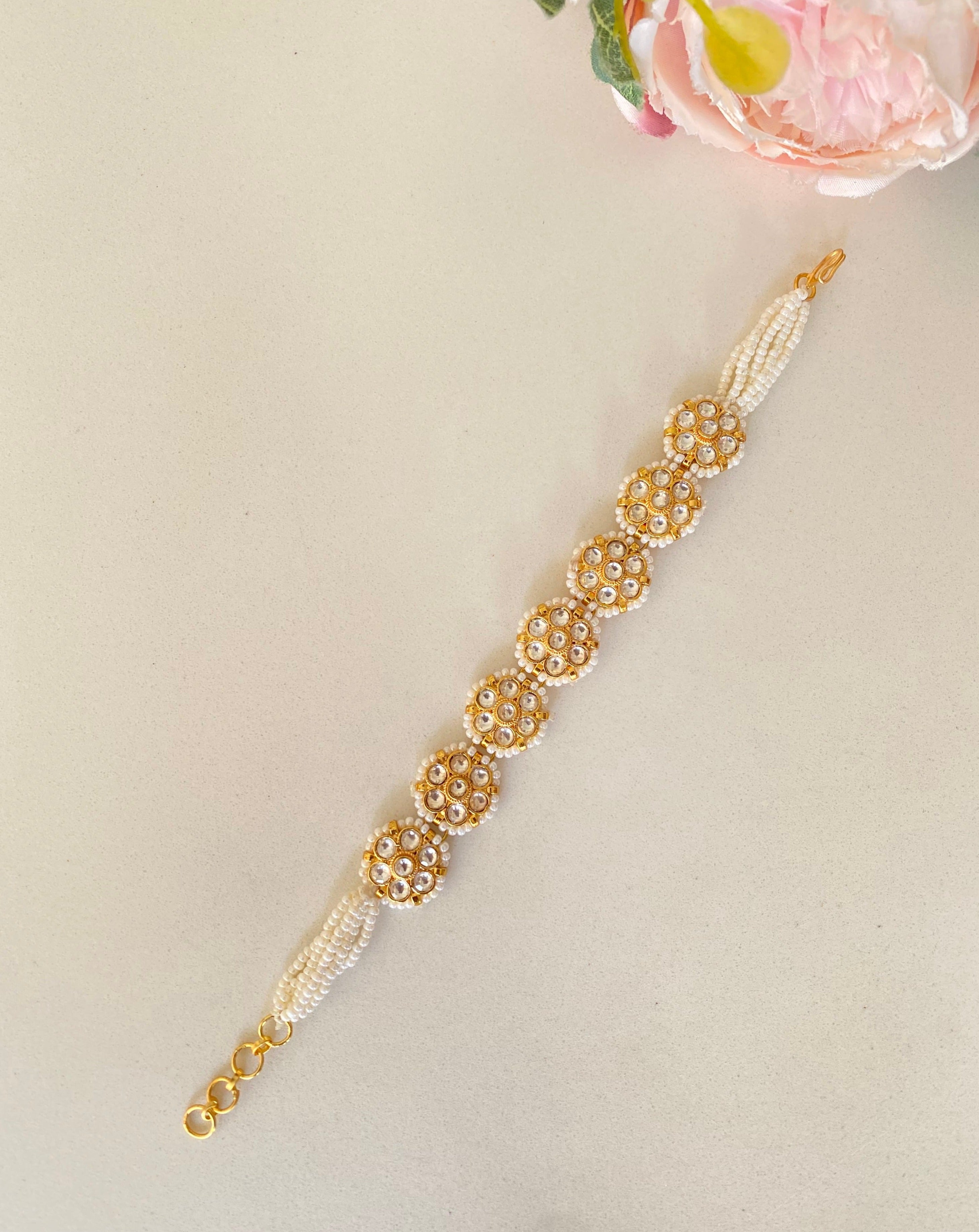 Gold Plated Kundan Bracelet