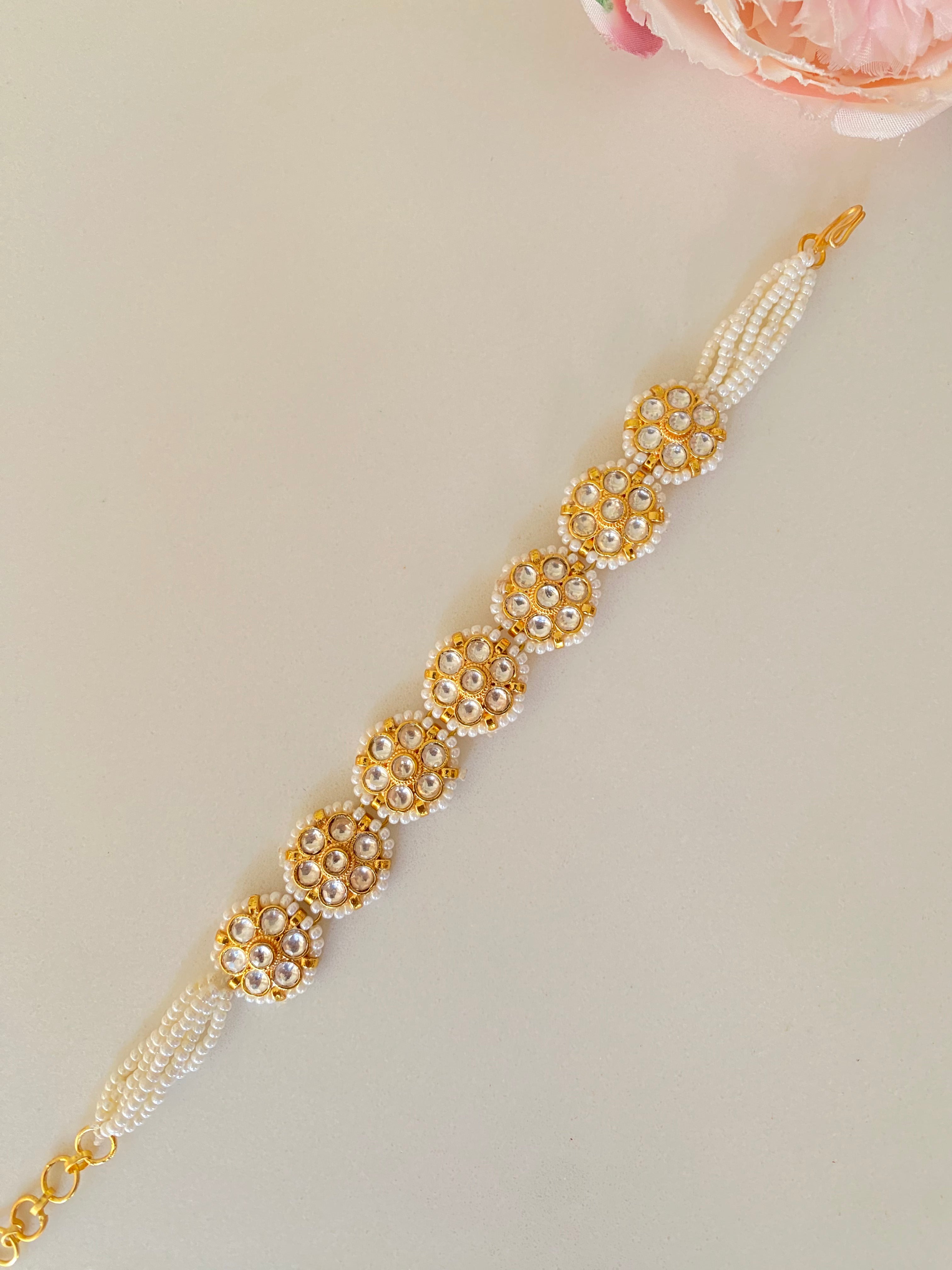 Gold Plated Kundan Bracelet