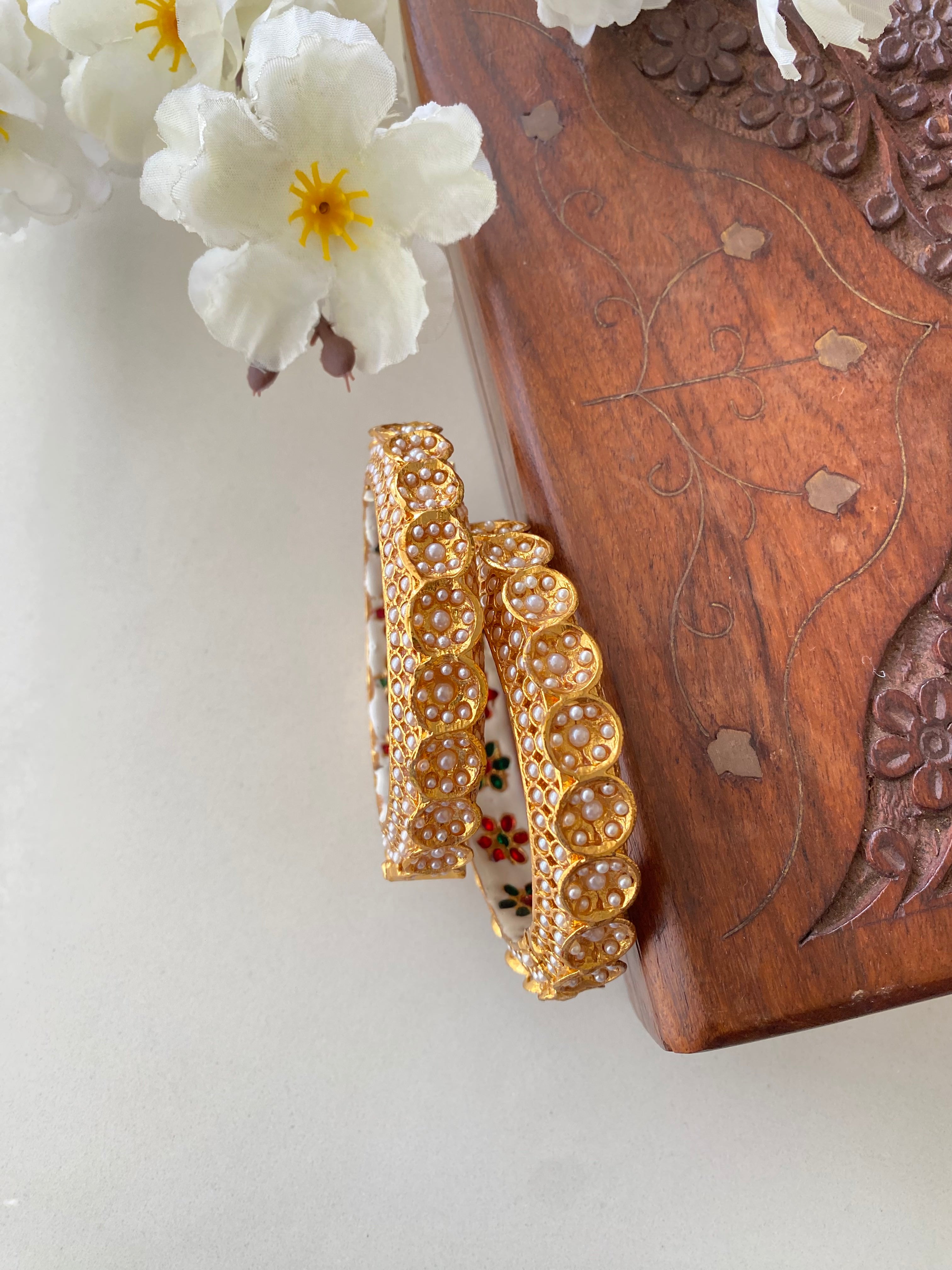 Amritsari Jadau Gold Plated  Bangles
