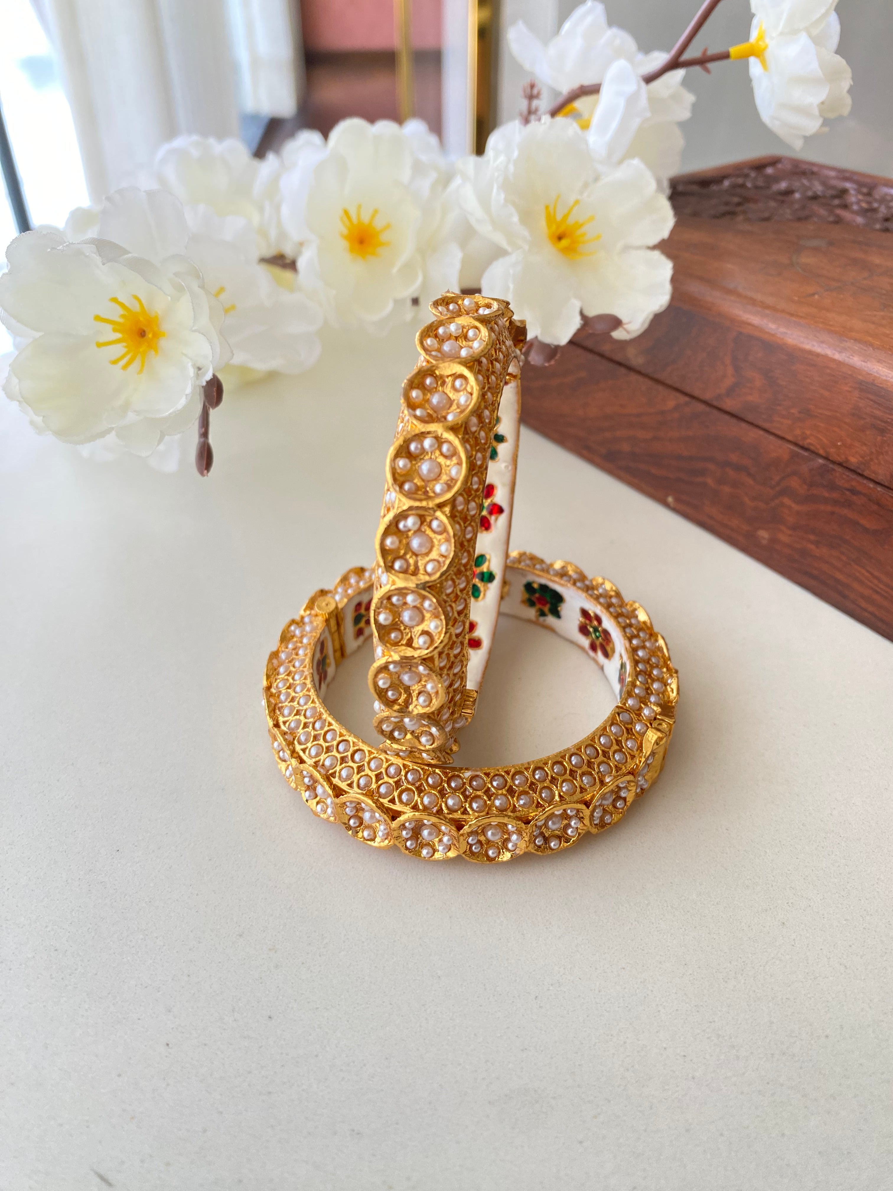 Amritsari Jadau Gold Plated  Bangles