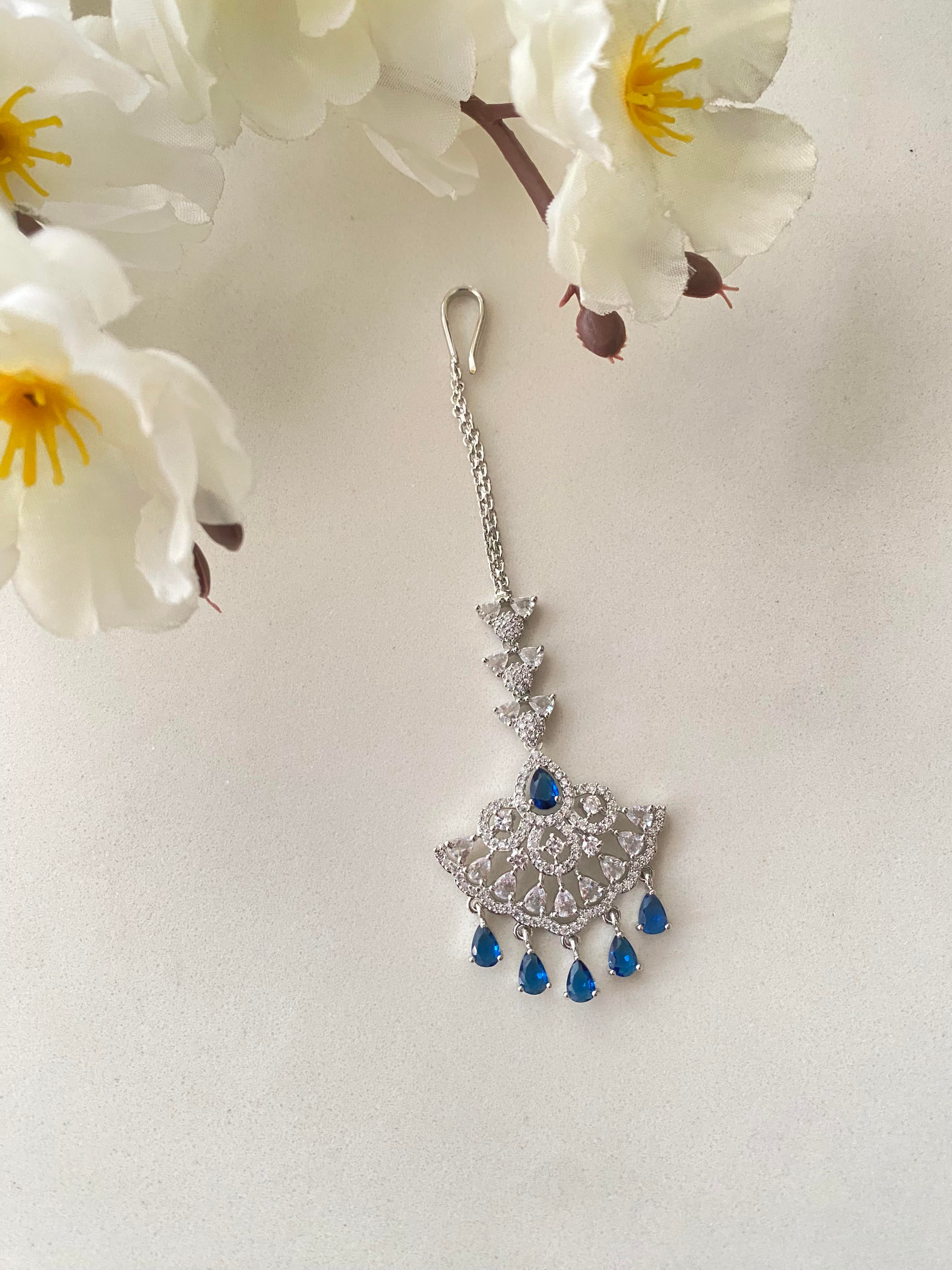 Silver Plated Diamond Tikka