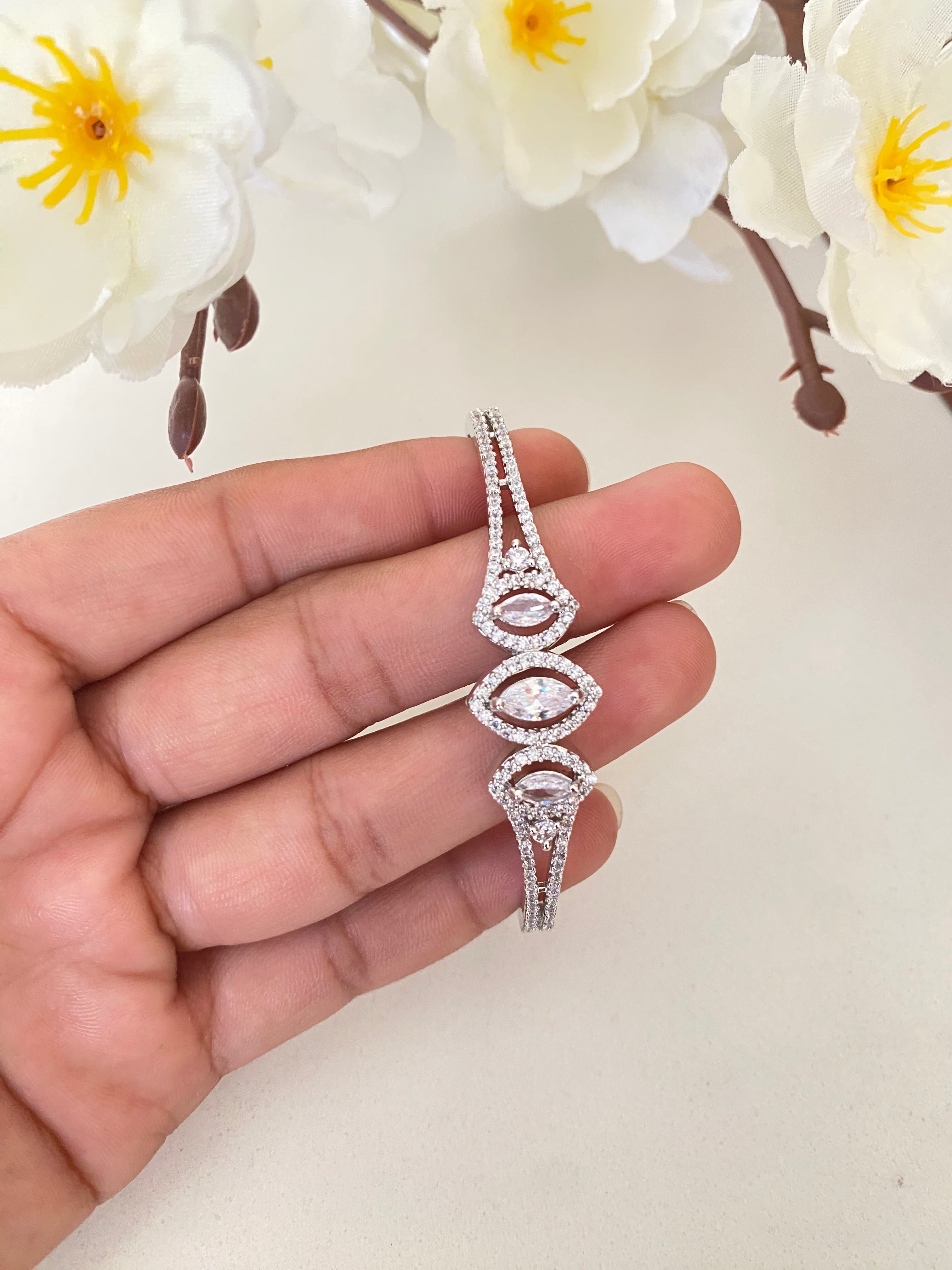 Silver Plated Diamond Bracelet