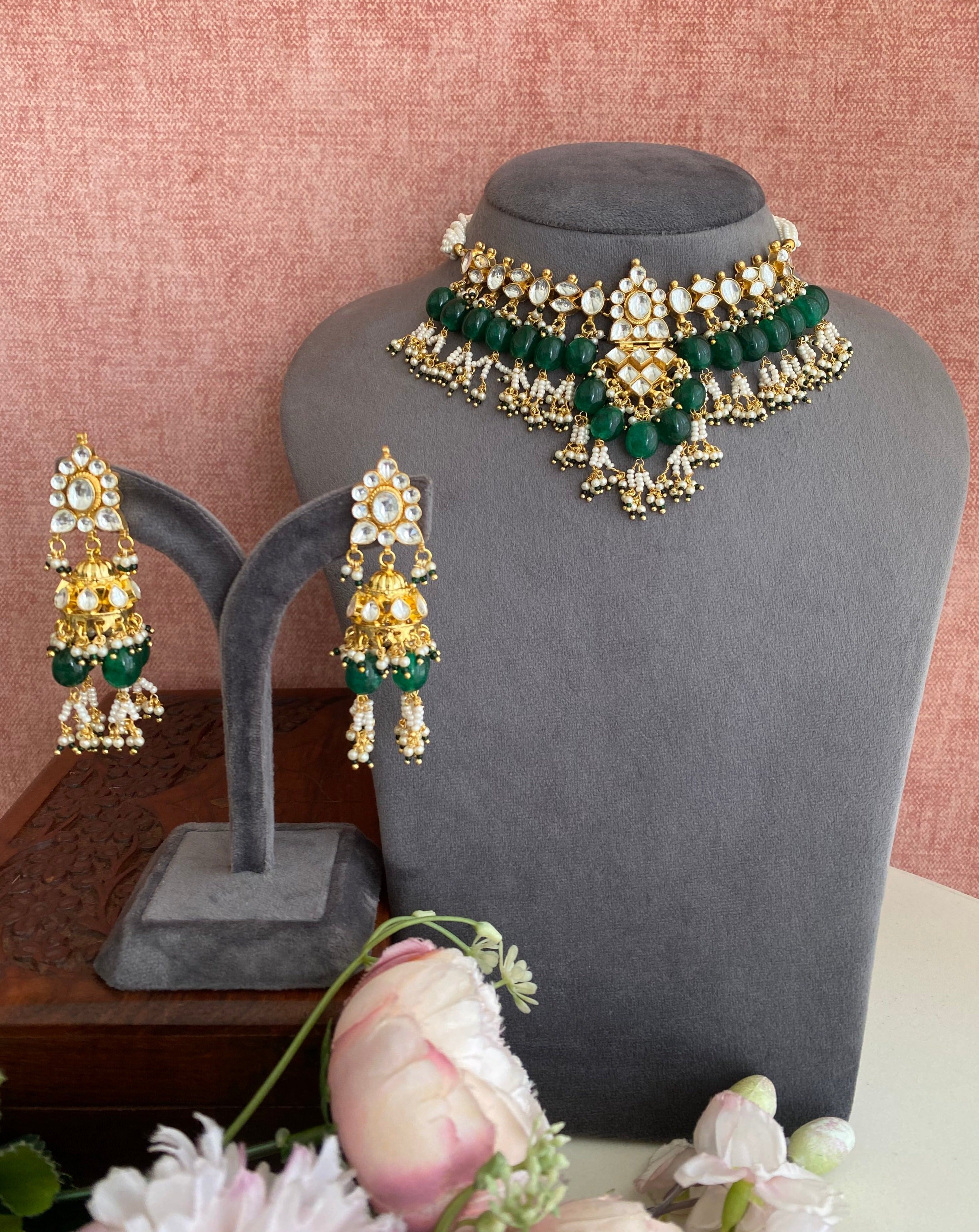 Gold plated Kundan Choker set