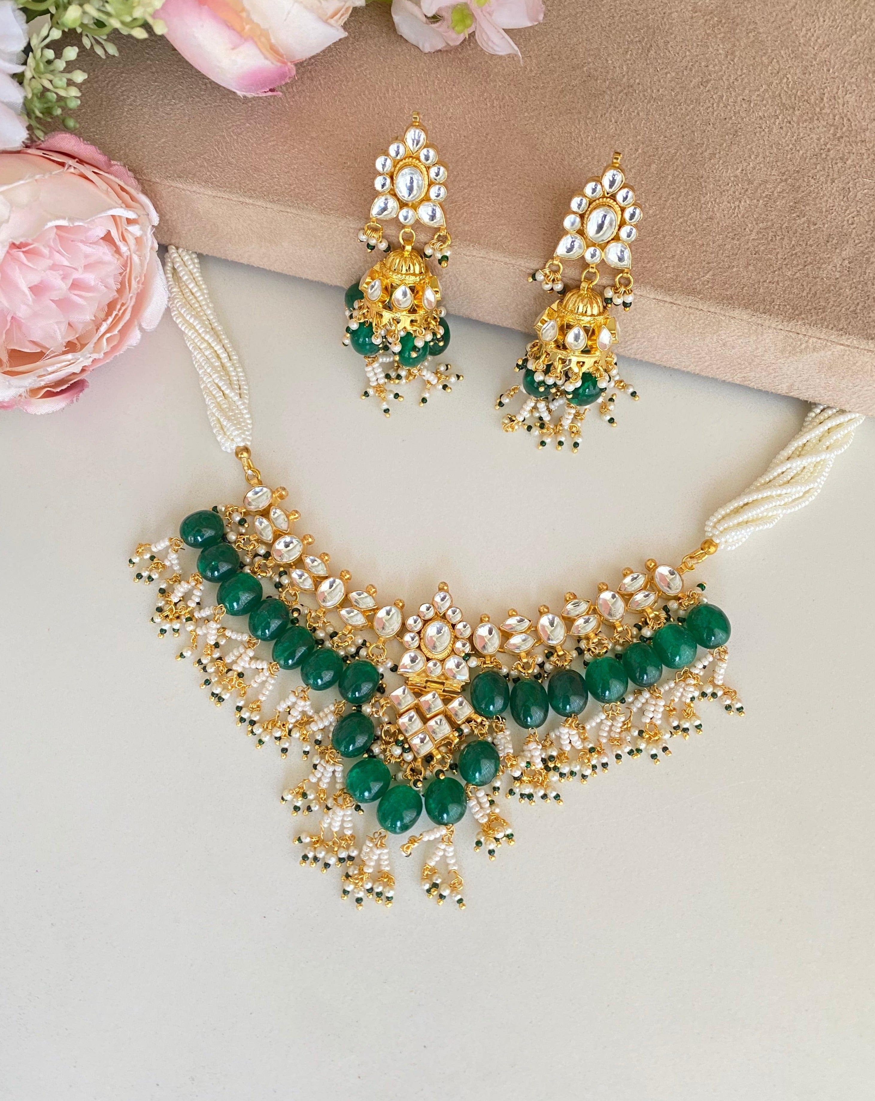 Gold plated Kundan Choker set