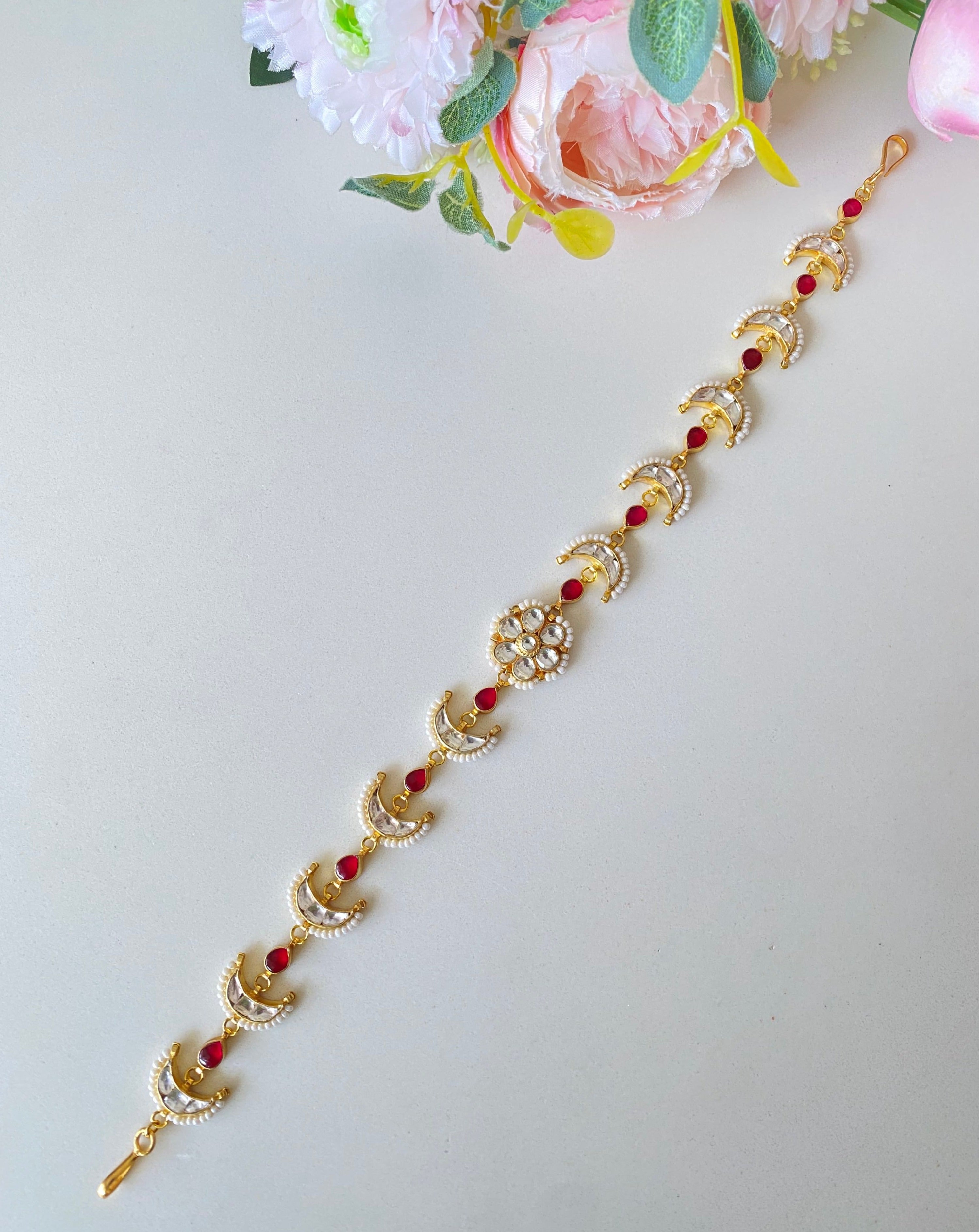 Gold plated Kundan sheeshphool