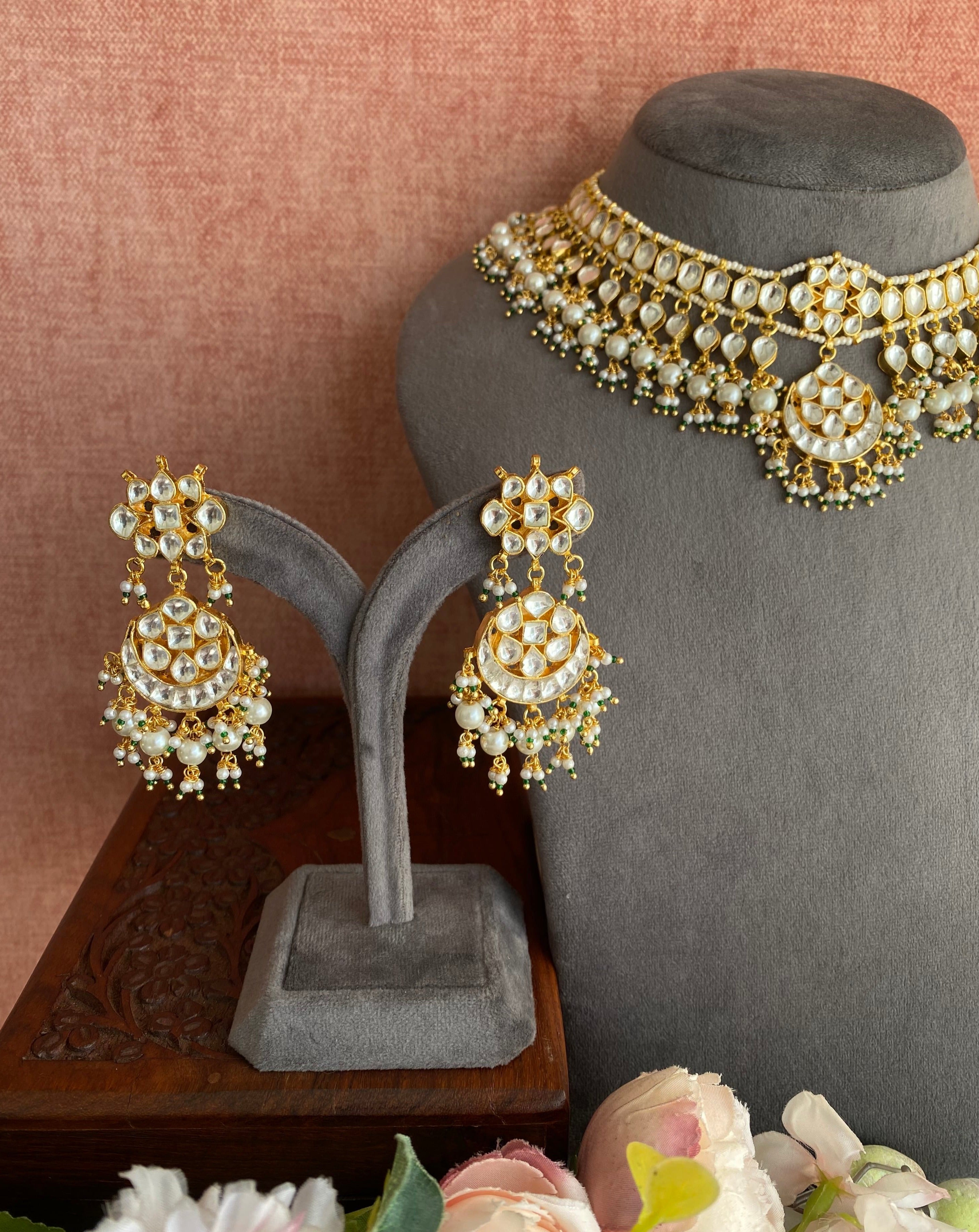 Kundan Gold plated Necklace Set