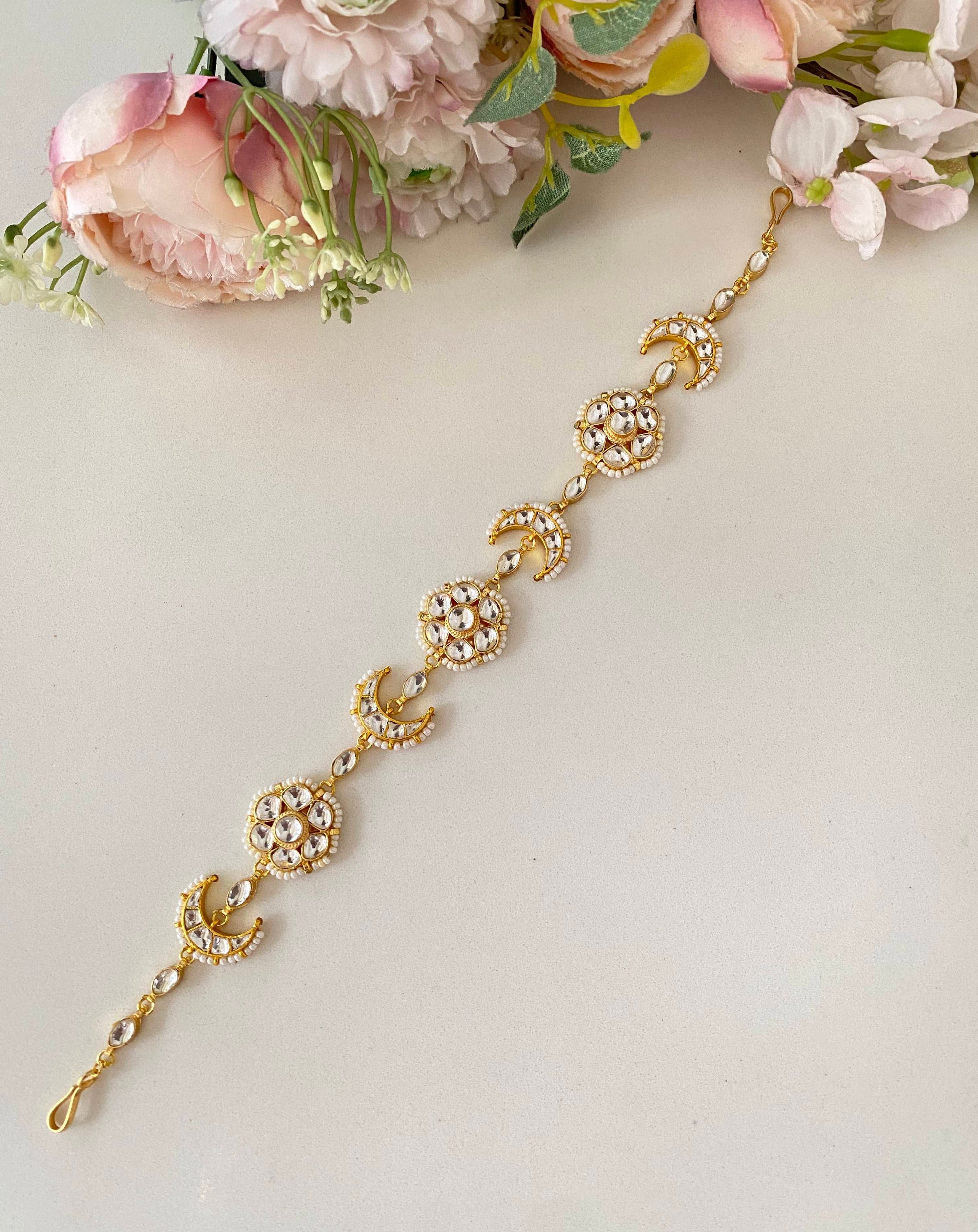 Gold plated Kundan sheeshphool