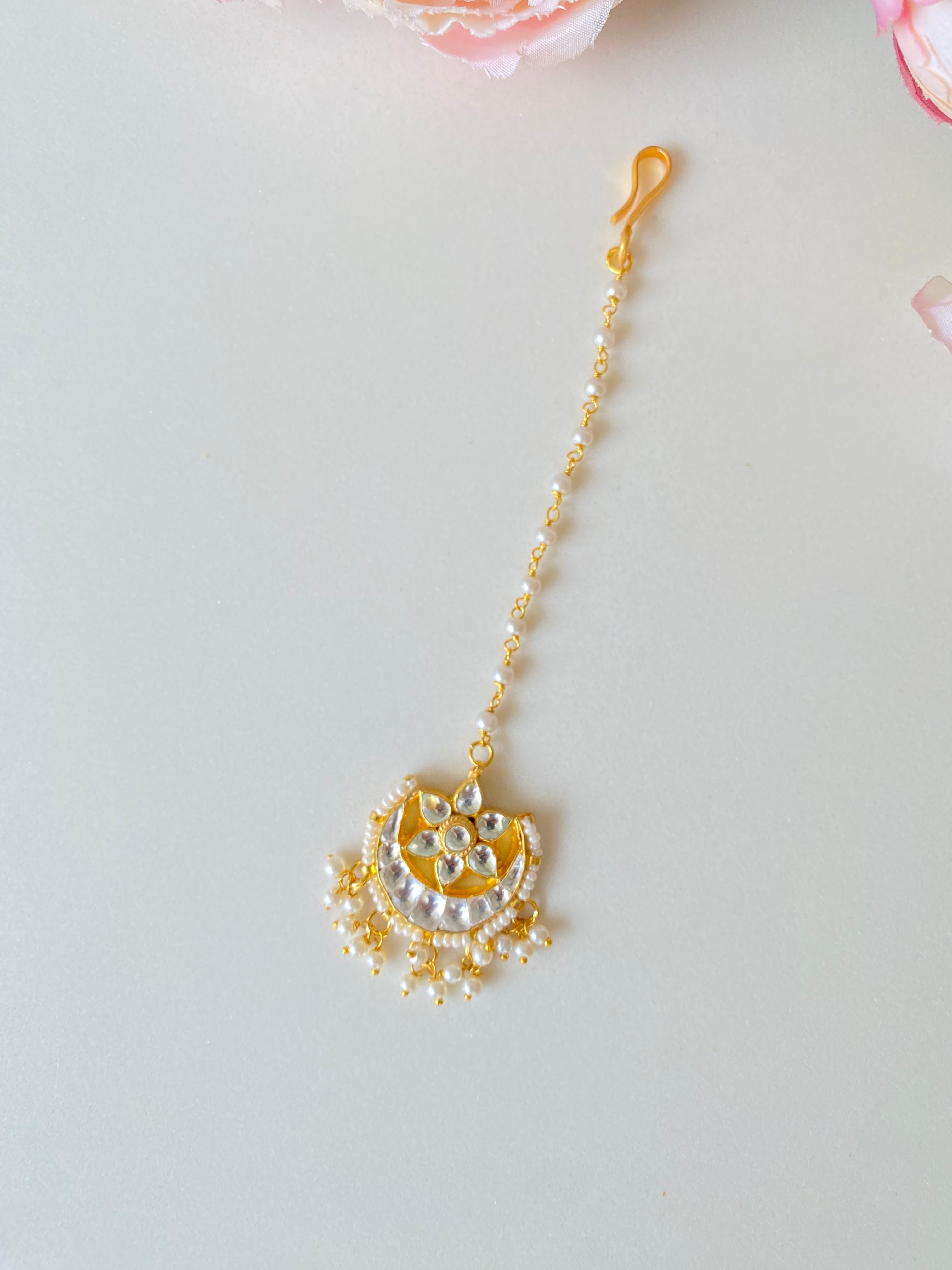 Gold Plated Kundan Tikka