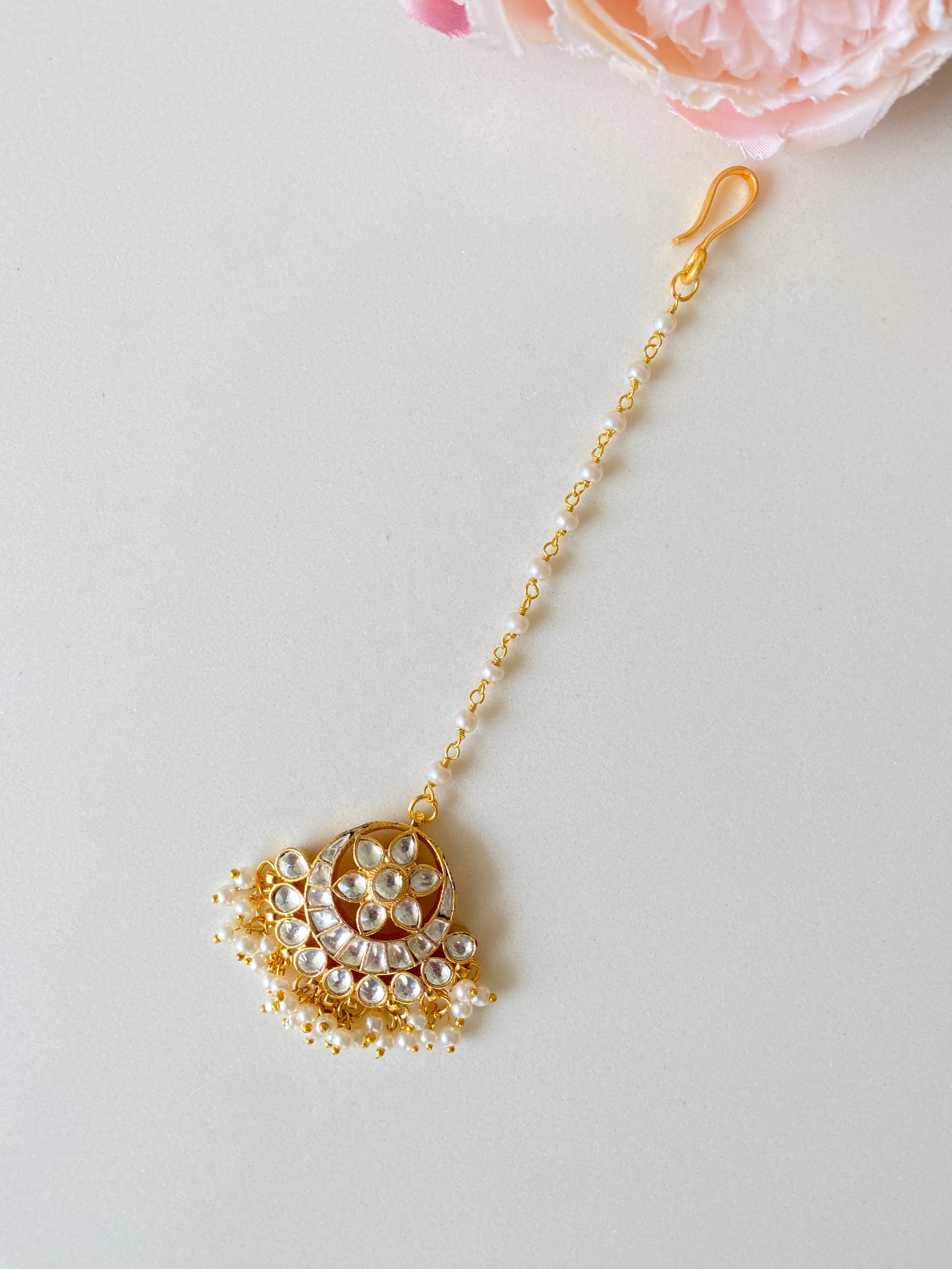 Gold Plated Kundan Tikka