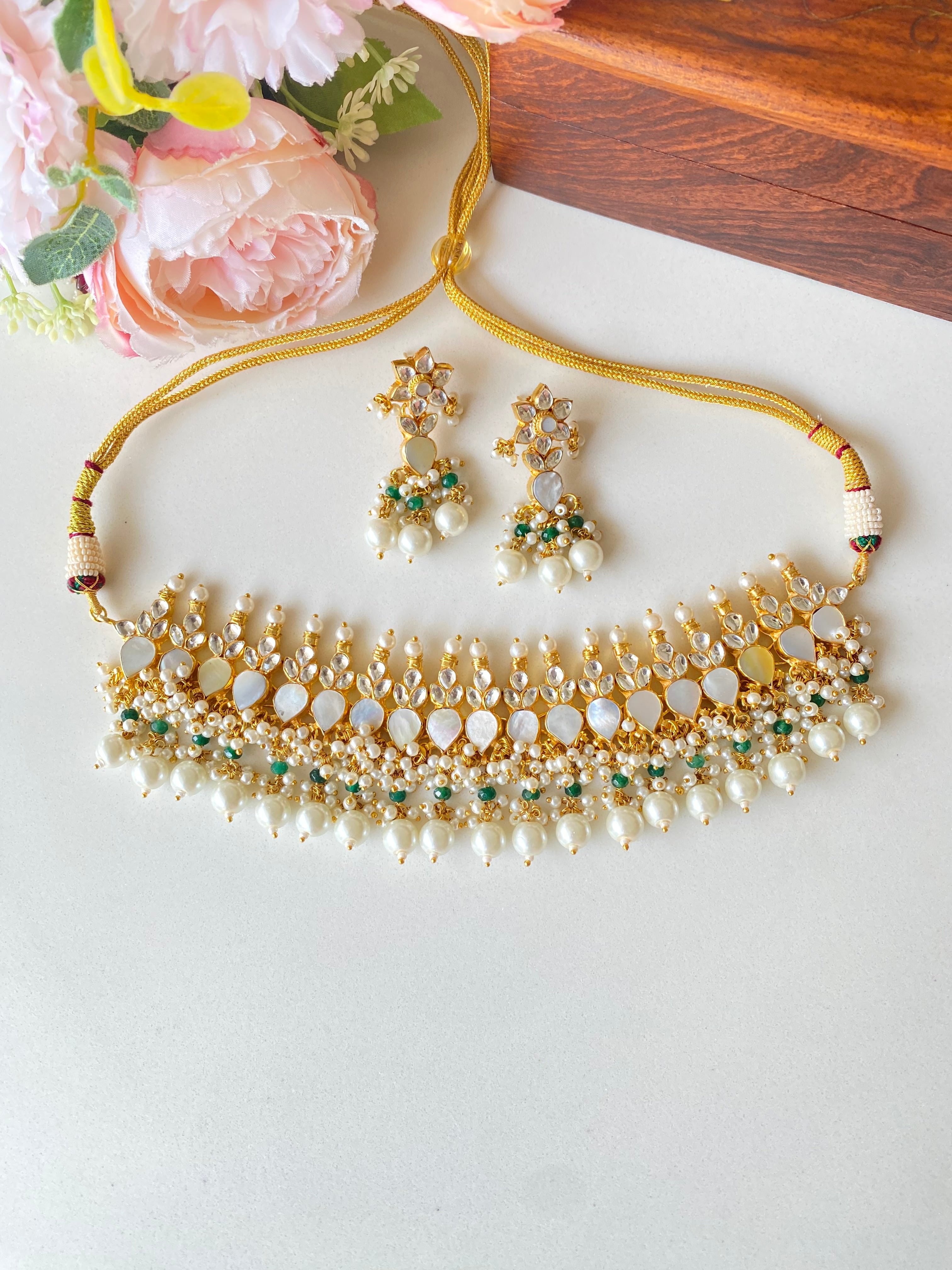 Mother of Pearl Choker set
