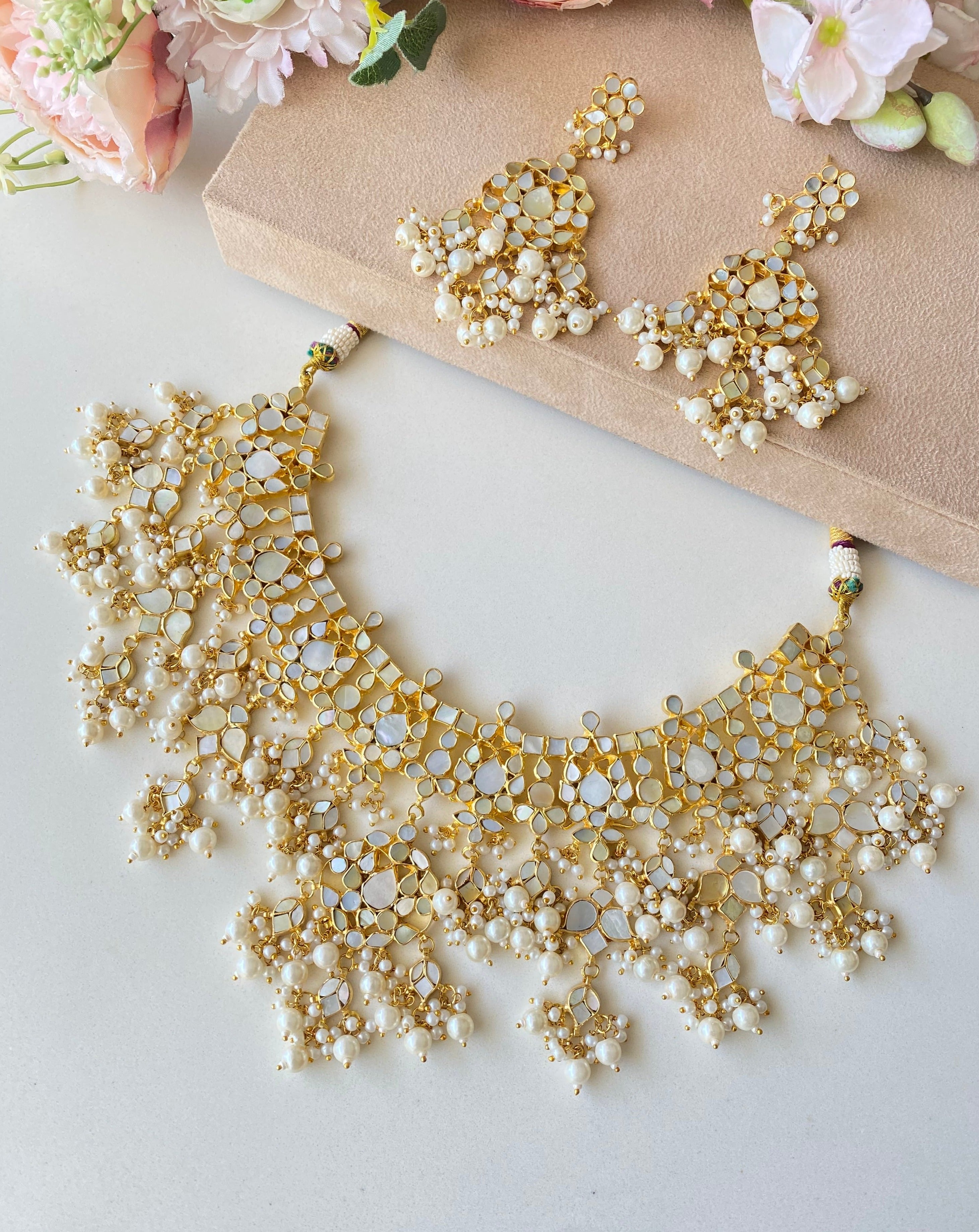 Mother of pearl Bridal set