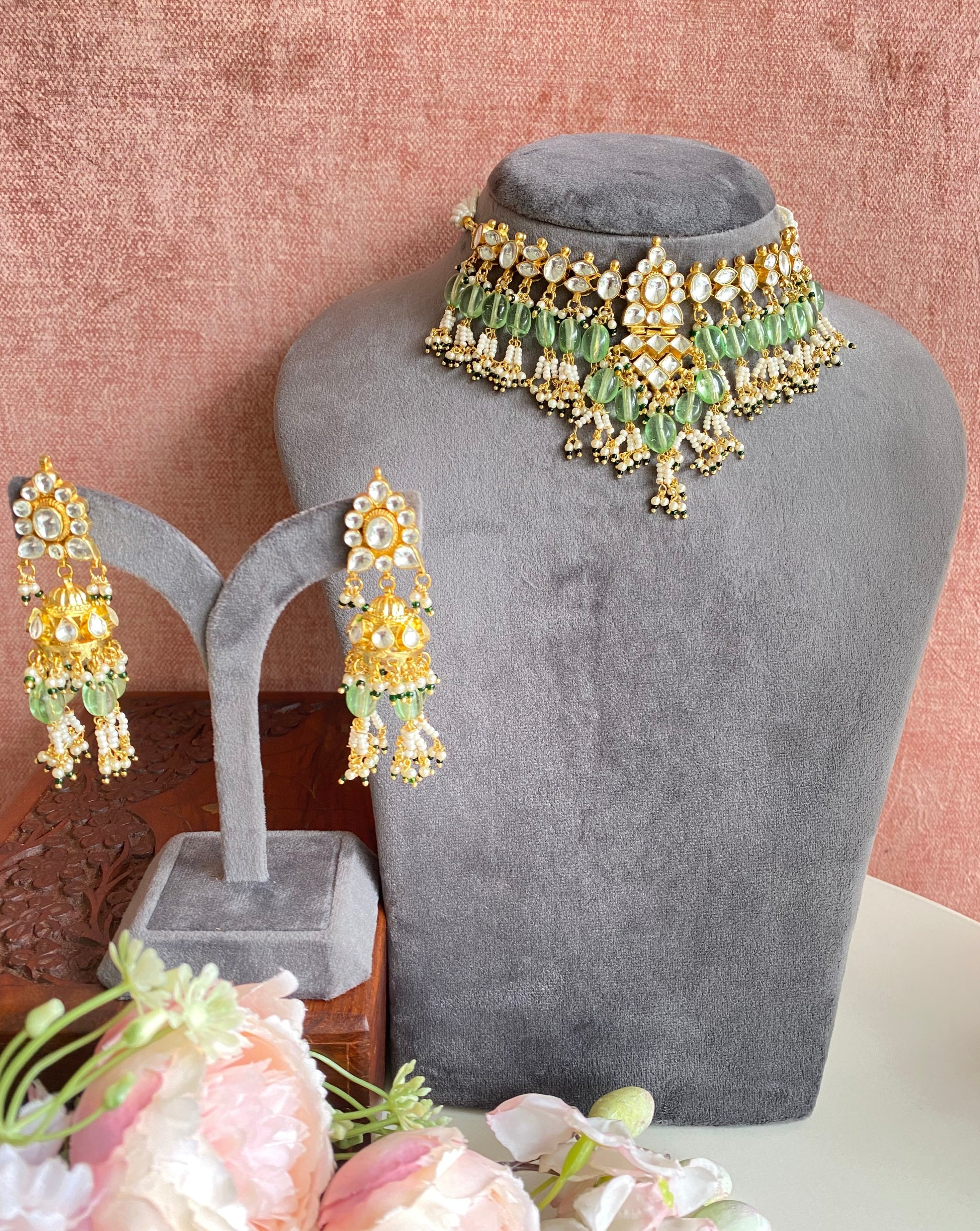 Gold plated Kundan Choker set