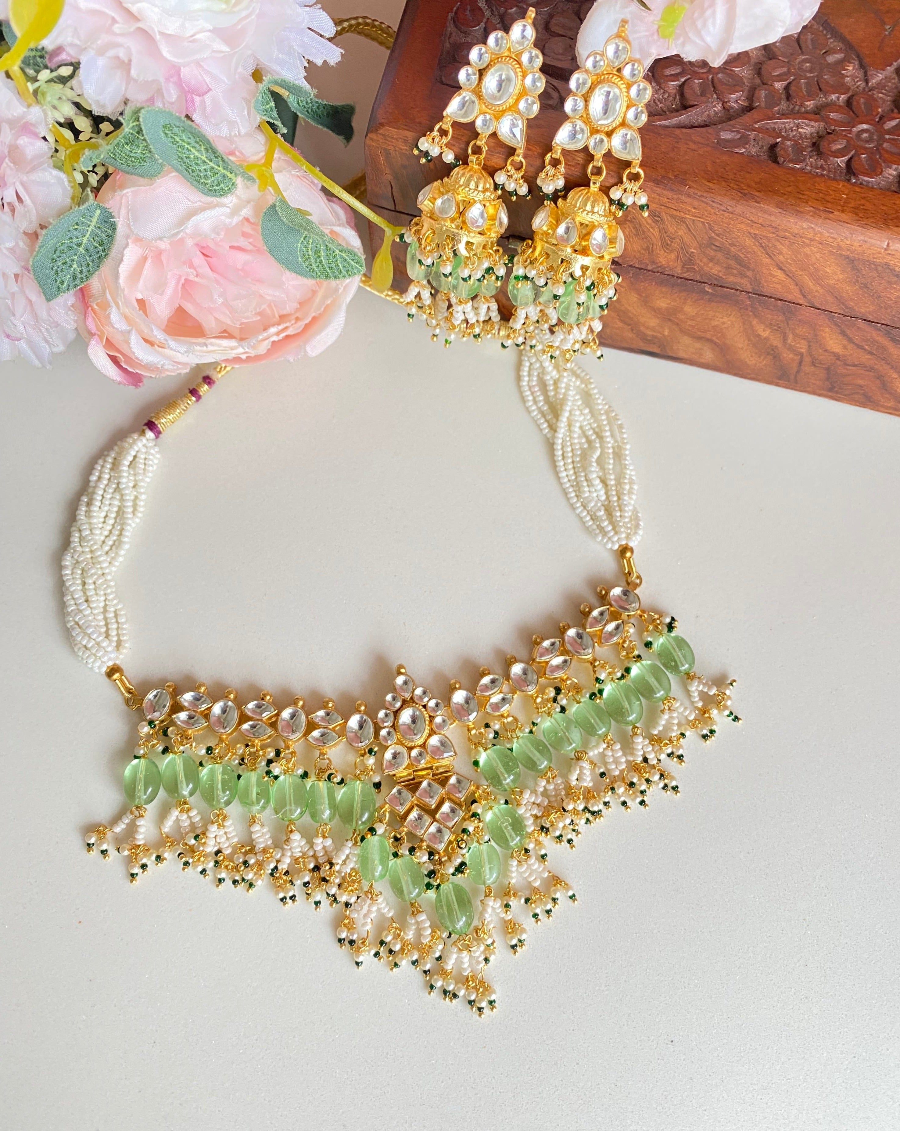 Gold plated Kundan Choker set