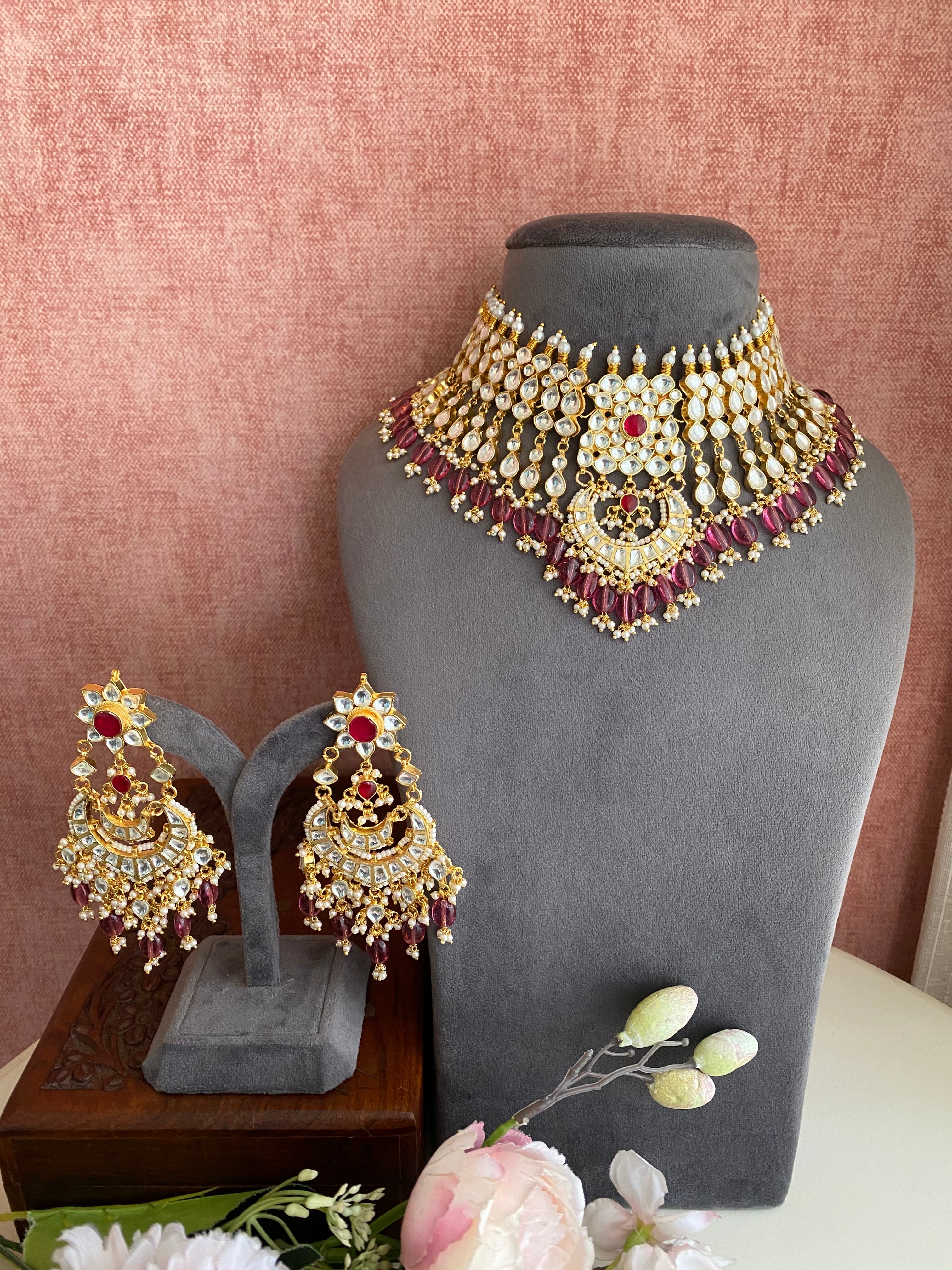 Kundan Gold plated Bridal Necklace set