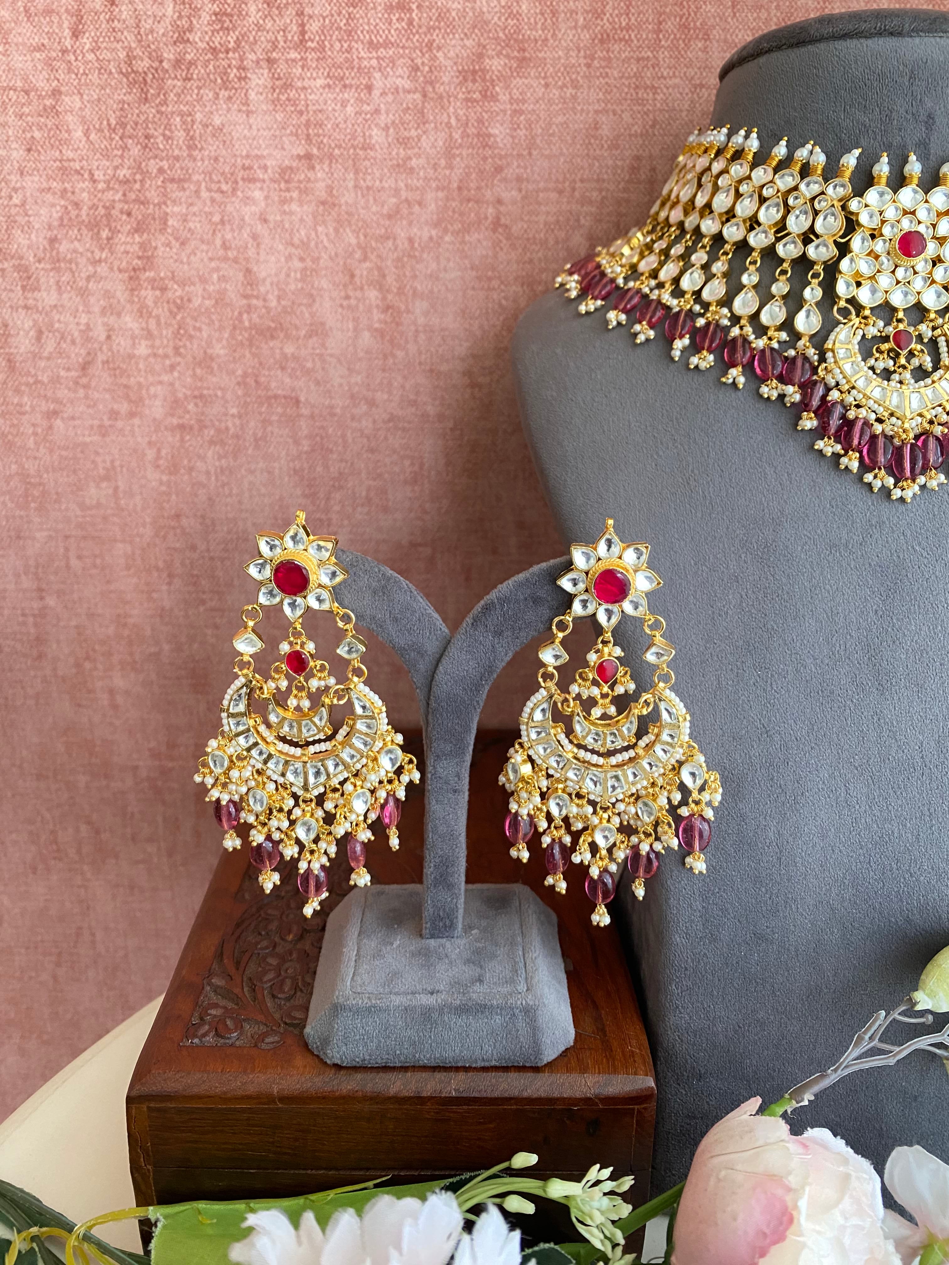 Kundan Gold plated Bridal Necklace set
