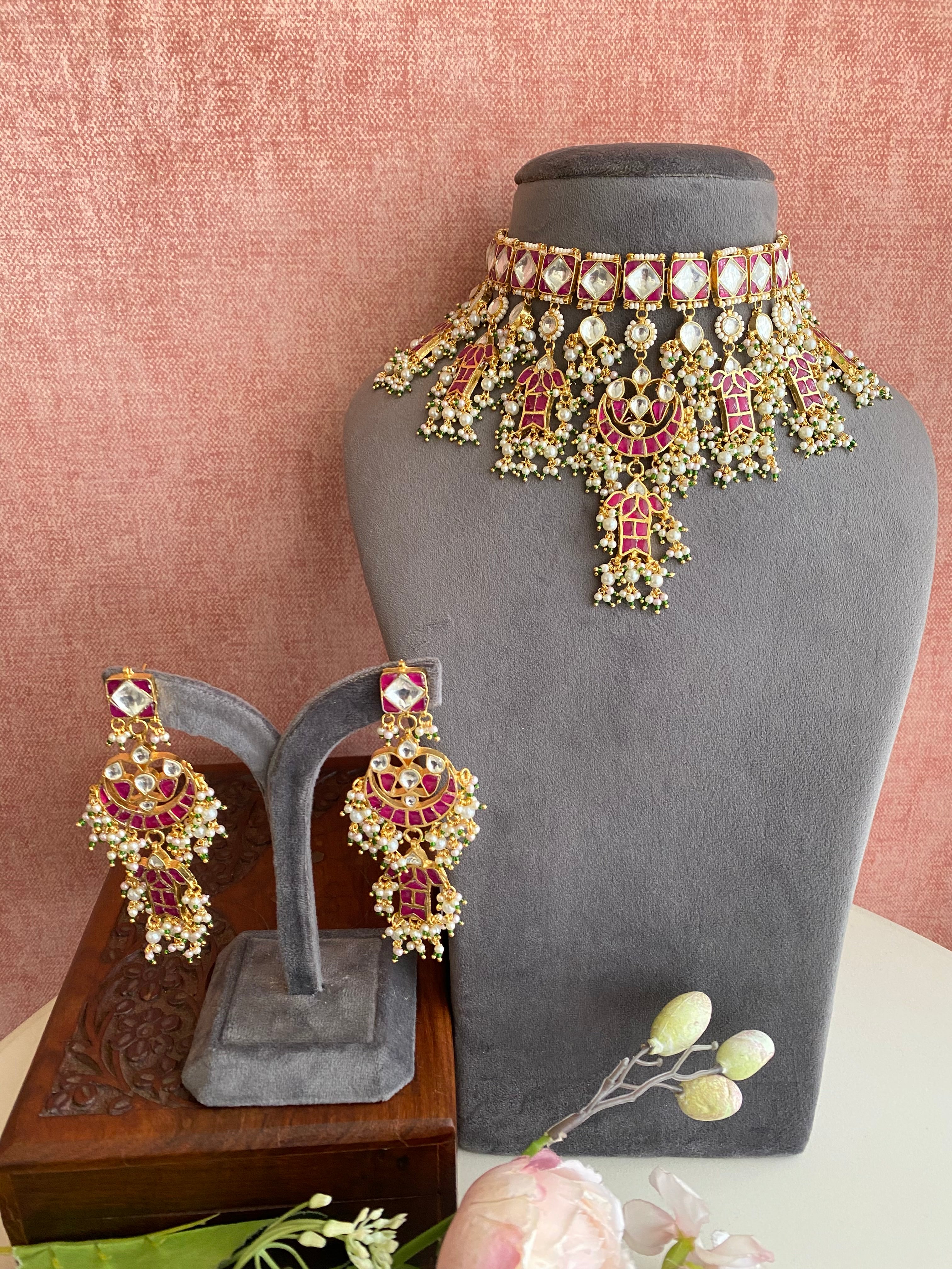 Kundan Gold plated Bridal Choker set