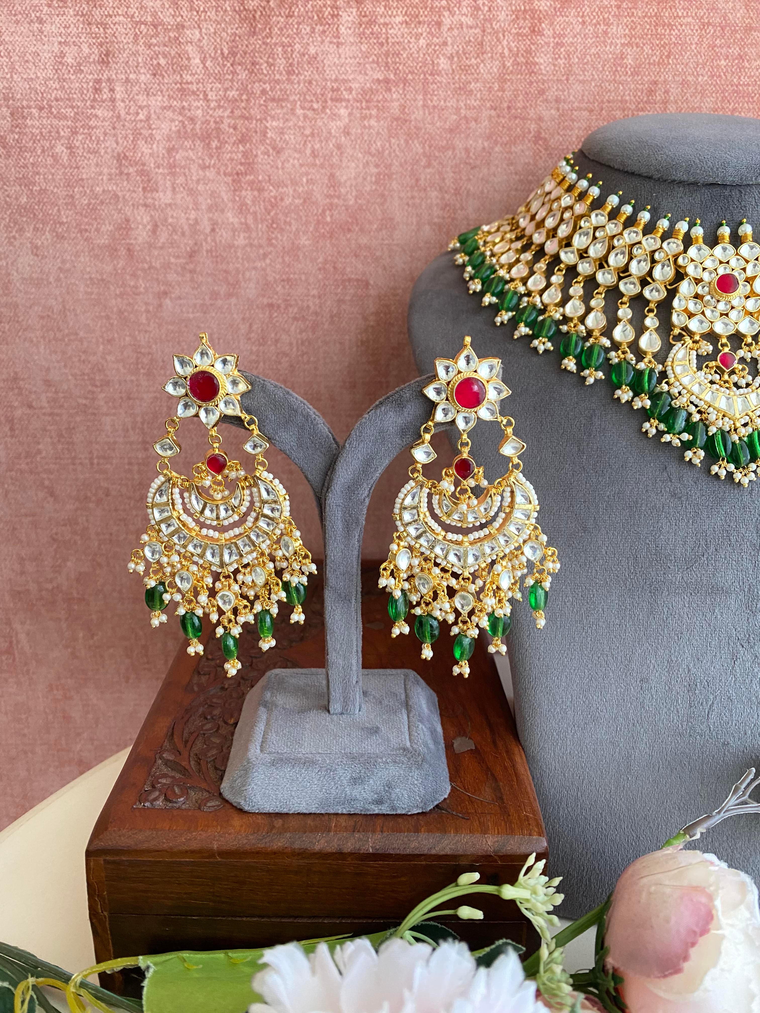Kundan Gold plated Bridal Necklace set