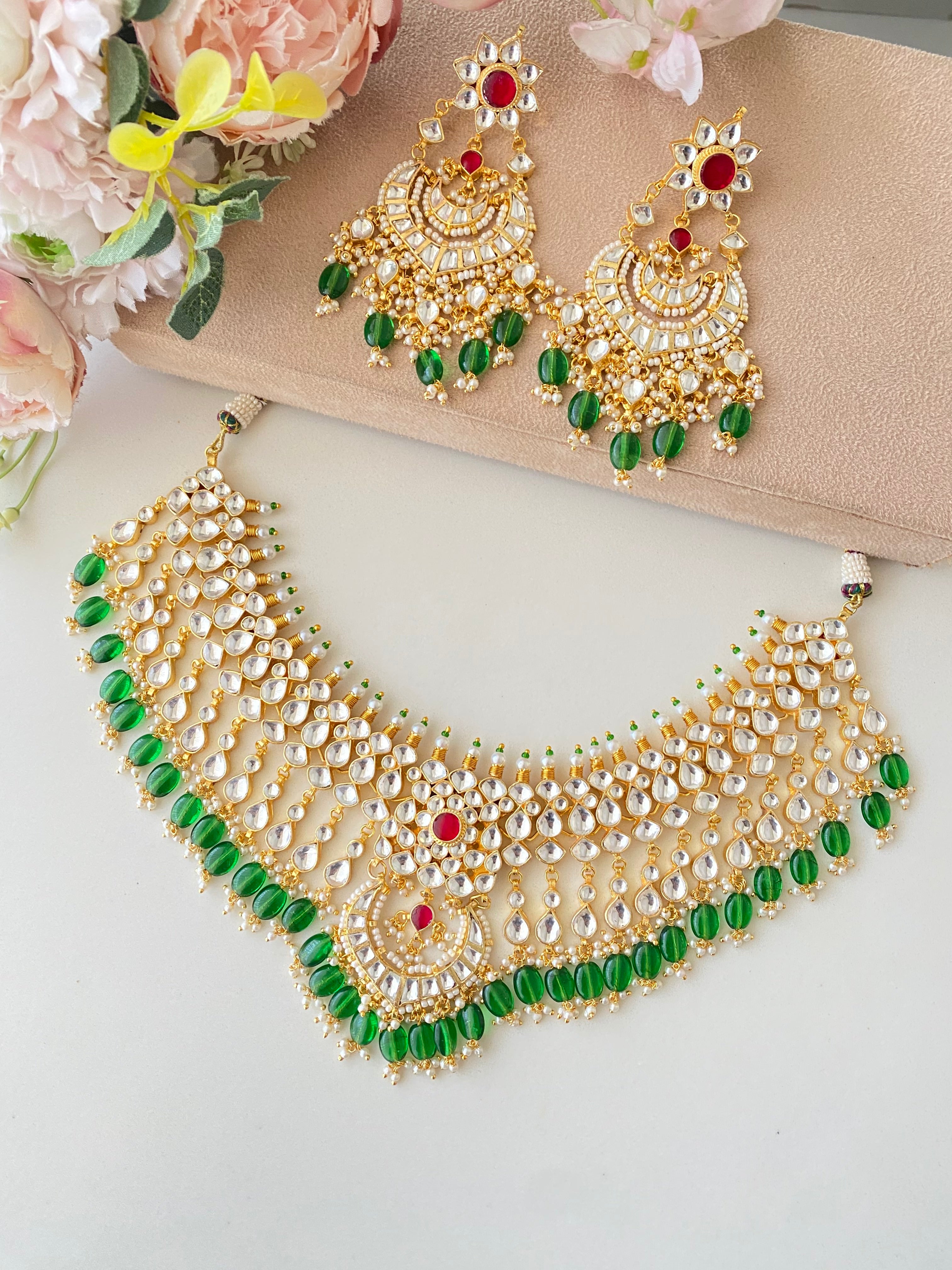 Kundan Gold plated Bridal Necklace set