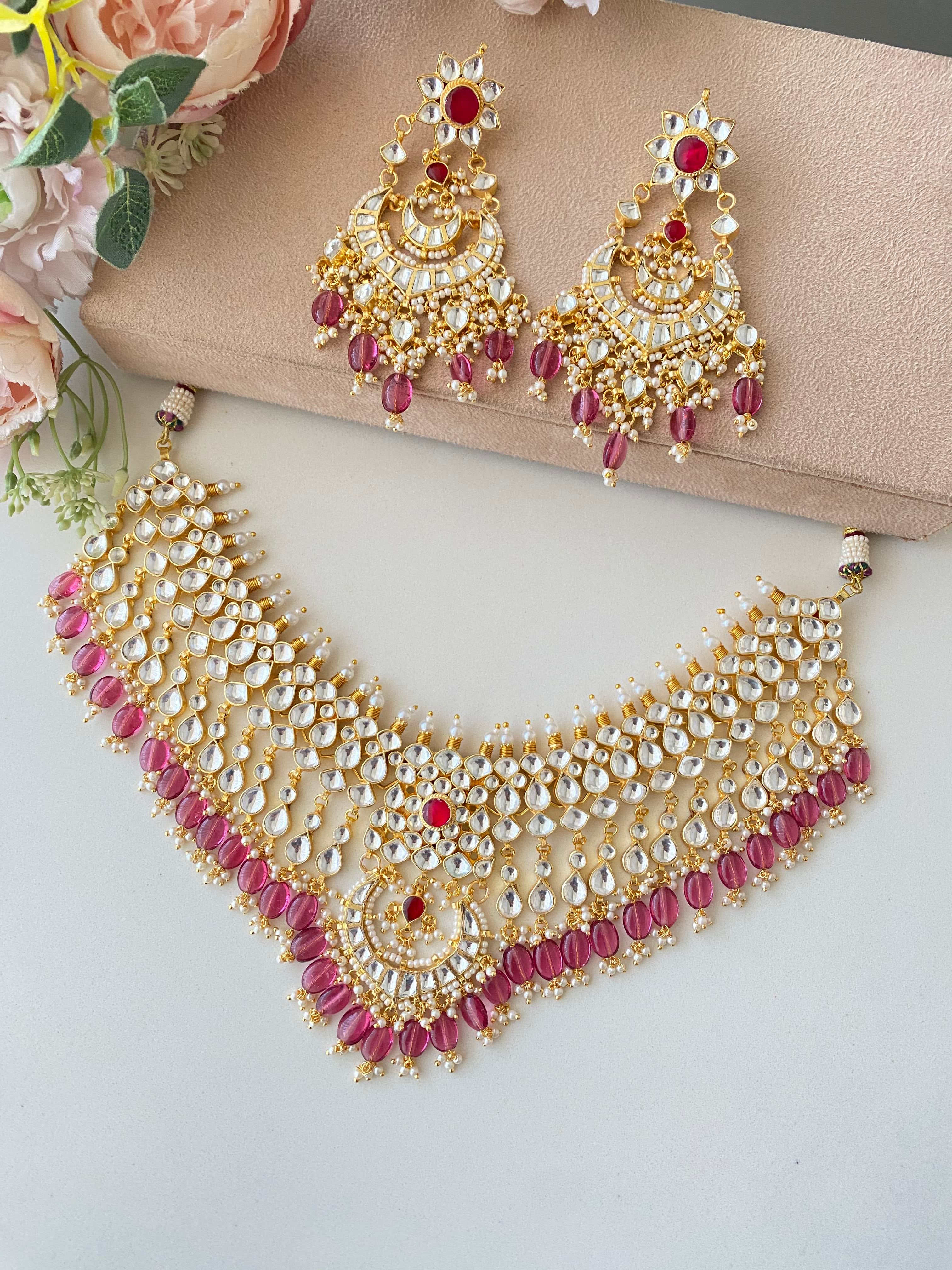 Kundan Gold plated Bridal Necklace set