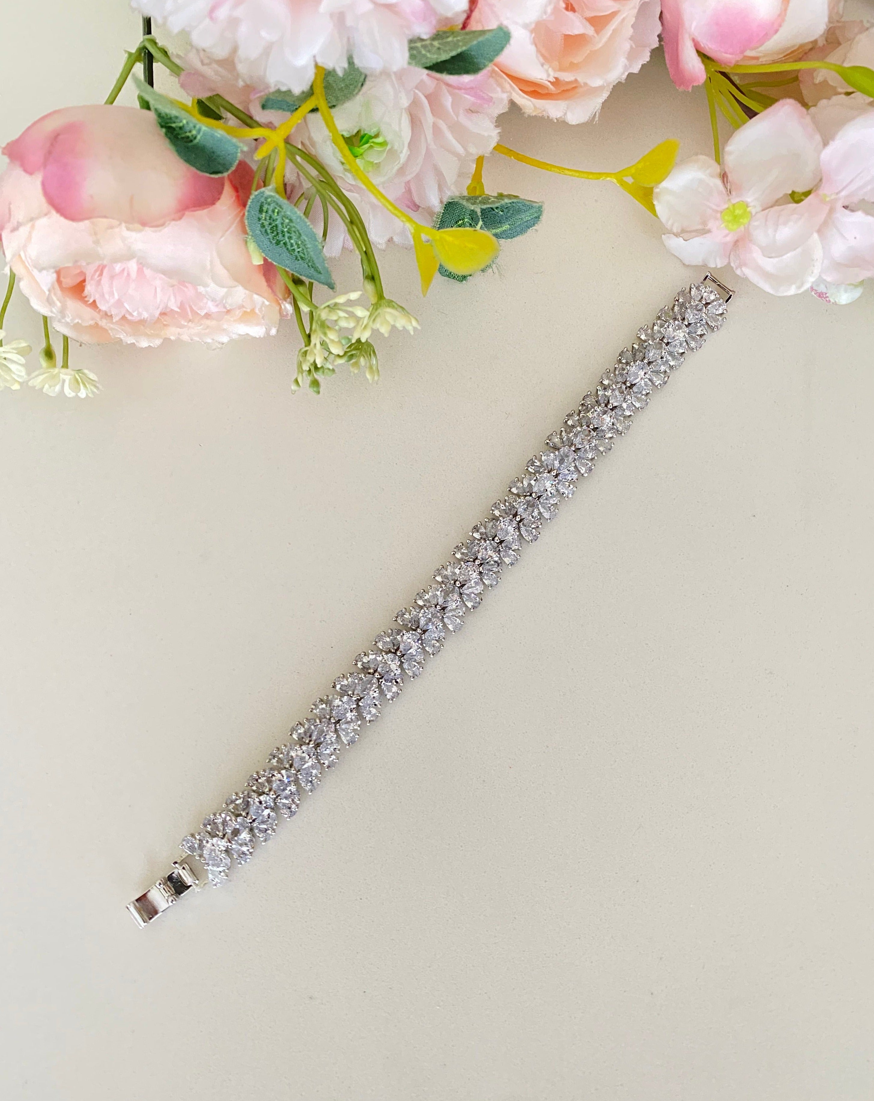 Silver Plated Diamond Bracelet