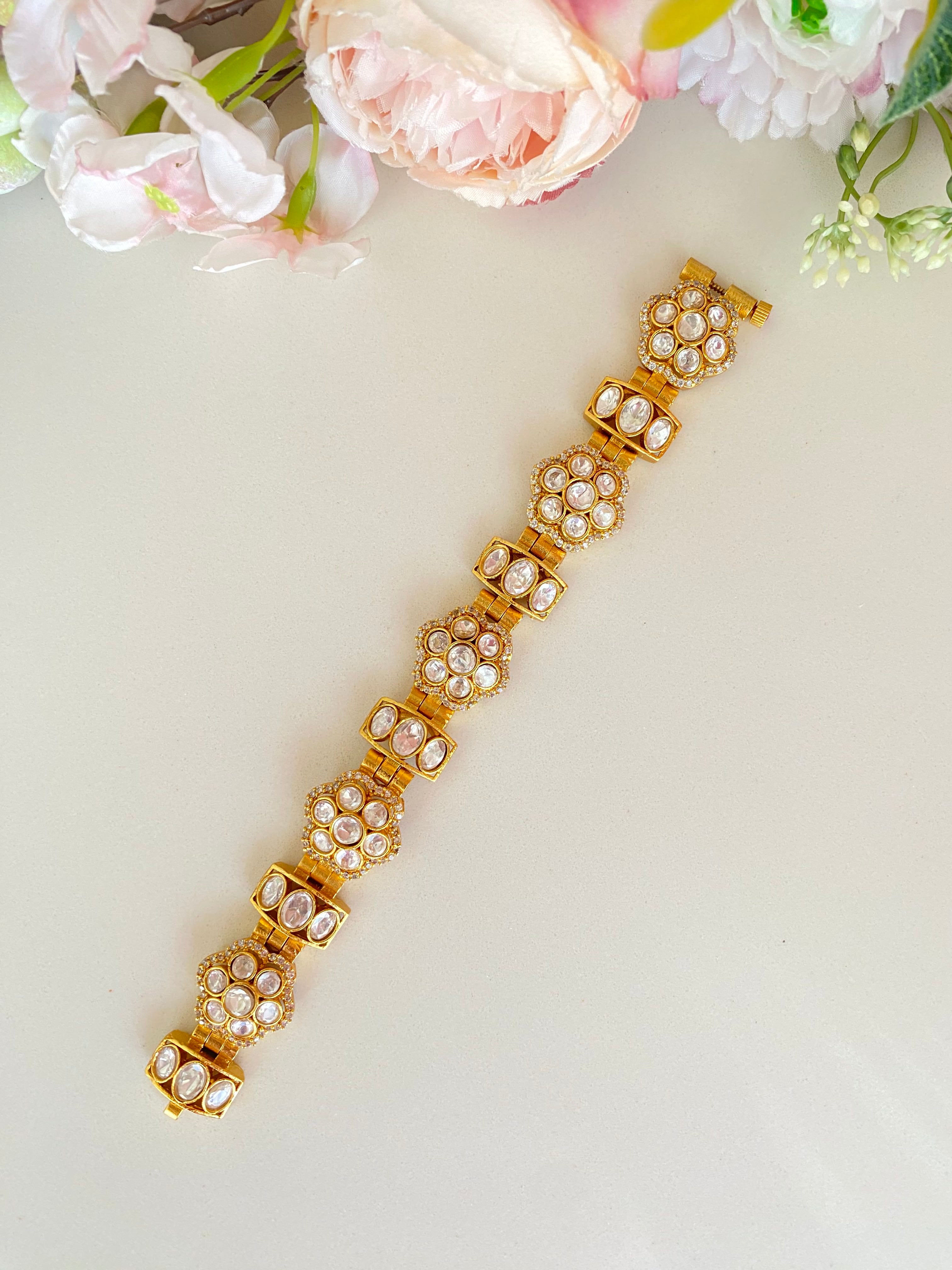 Gold plated Moissanite Bracelet