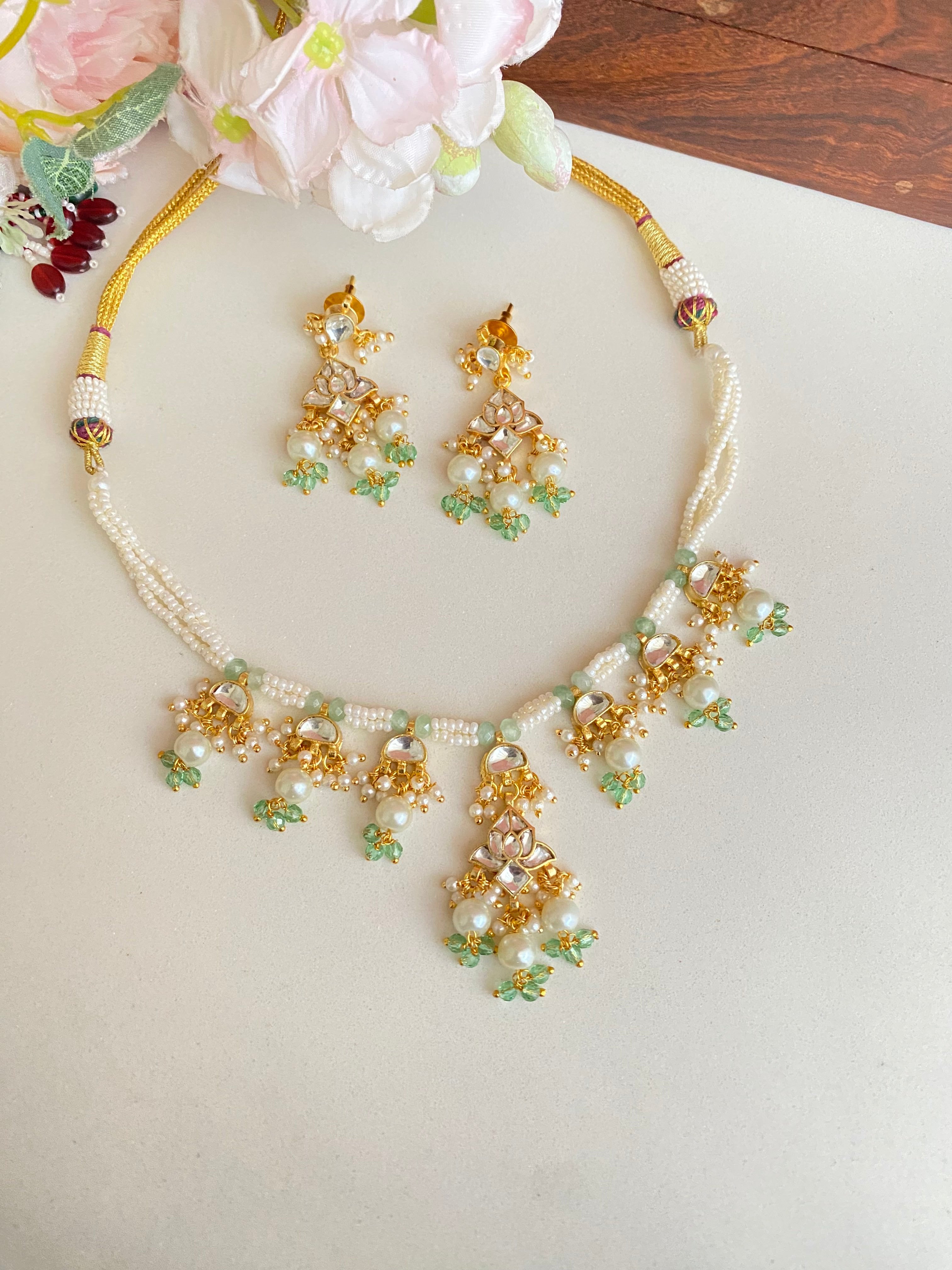 Gold plated Kundan Choker Set